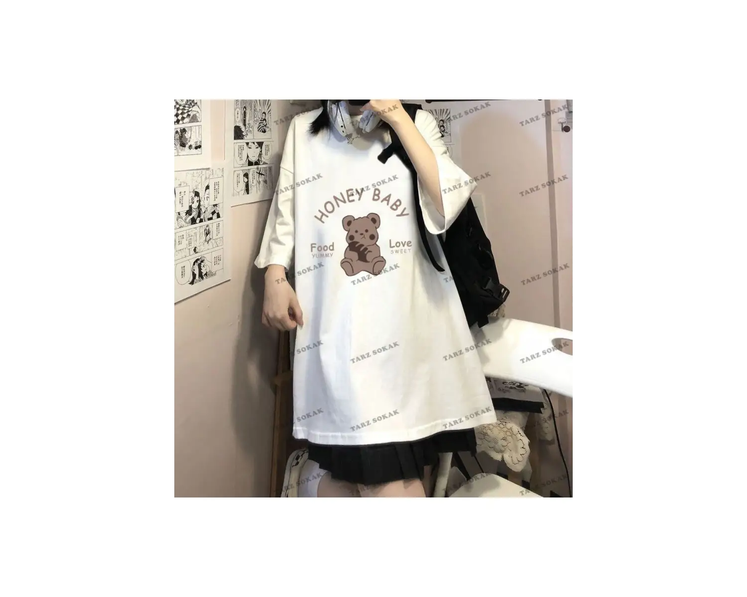 Y2K Unisex Harajuka Anime Retro Kawai Kuromi T-shirt Kod  Rertr Tarzsokak 6665