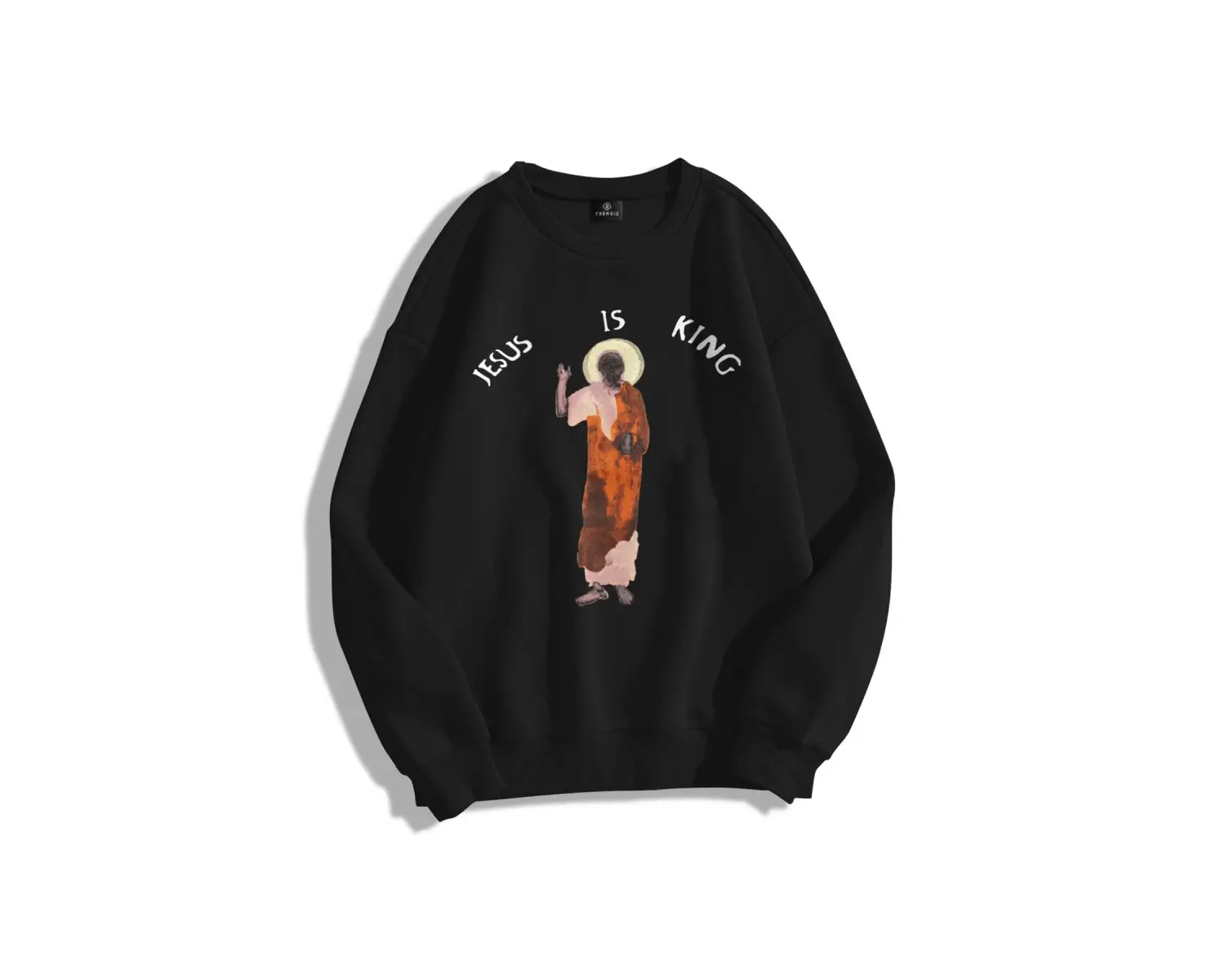 Y2K Unisex Jesus Is King Bisiklet Yaka Sweatshirt KOD 1806