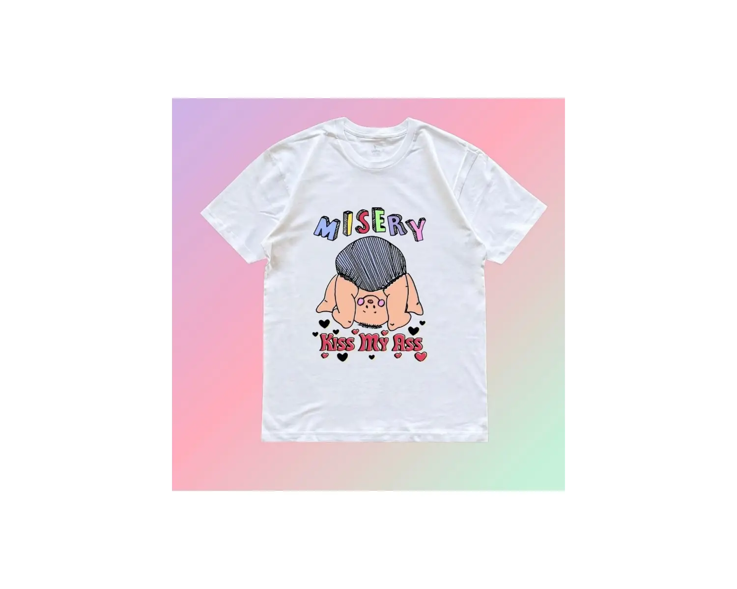 Y2k Unisex Oversize Komik Baskılı Tshirt