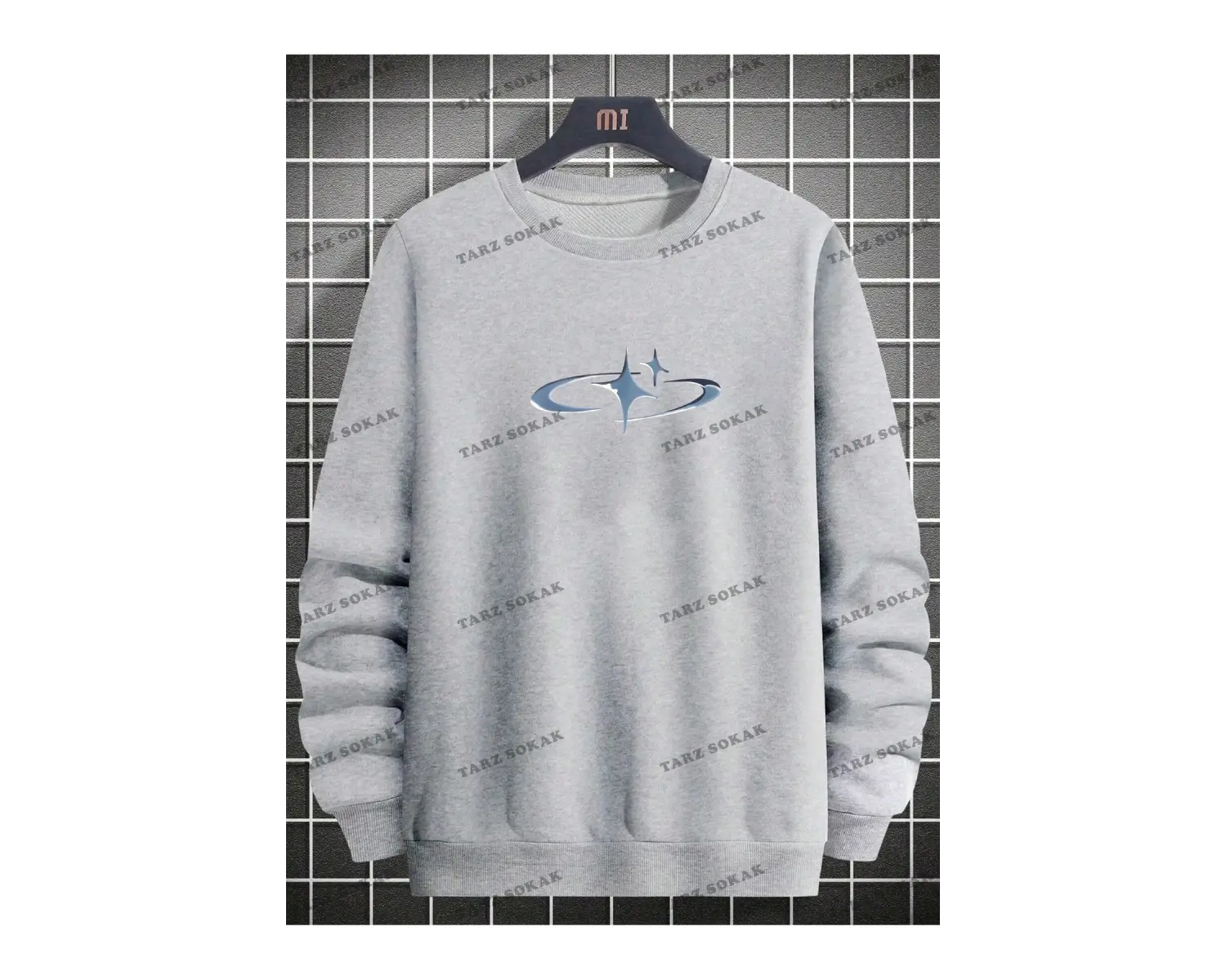 Y2K Unisex Pockets Empty Sweatshirt KOD 1617 Beyaz