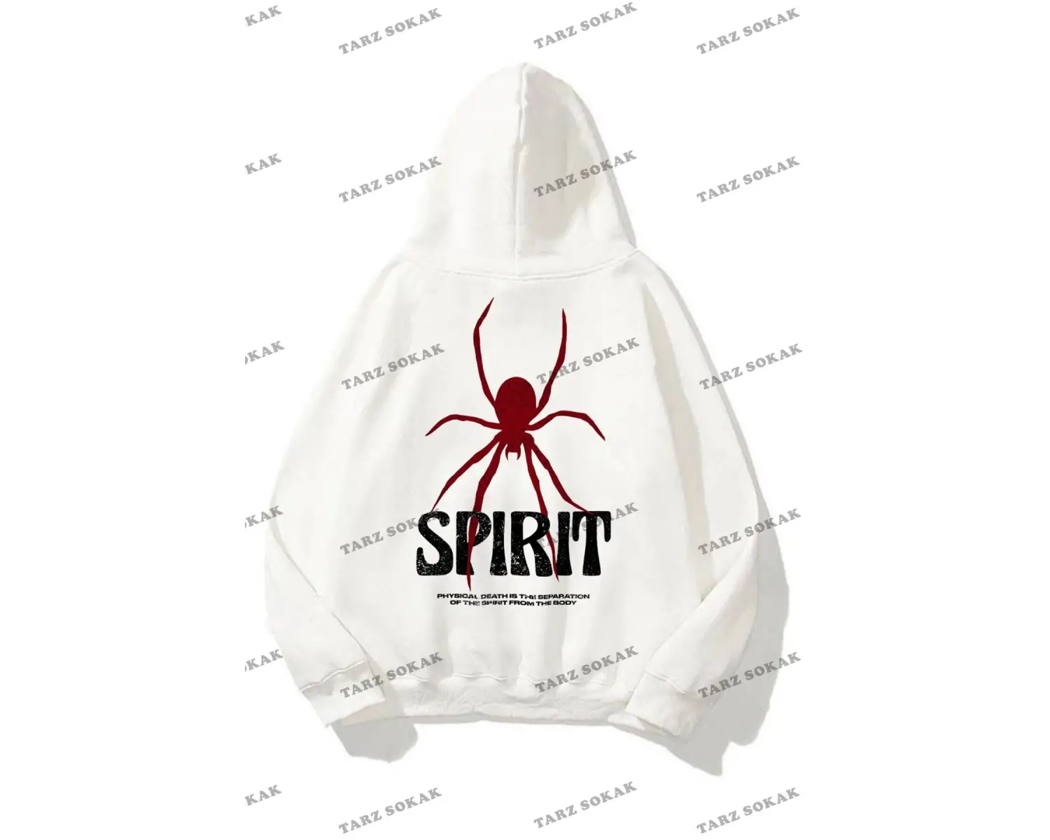Y2K Unisex Spirit Sweatshirt Hoodie KOD 1917 Beyaz