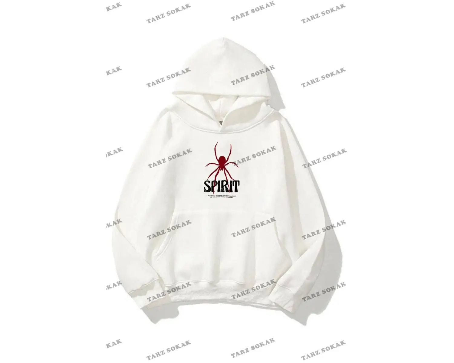 Y2K Unisex Spirit Sweatshirt Hoodie KOD 1917 Beyaz