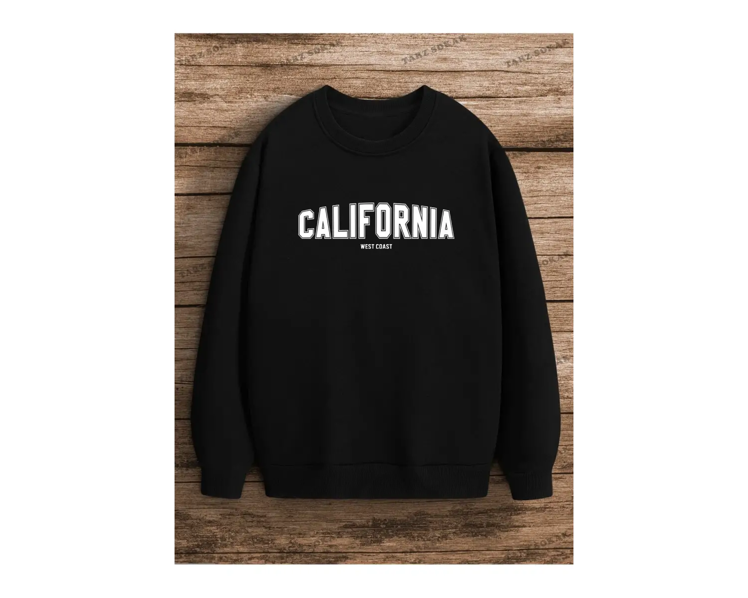 Y2K Unisex Star Stroke Taş Görünümlü Baskılı Sweatshirt KOD 1508 Gri