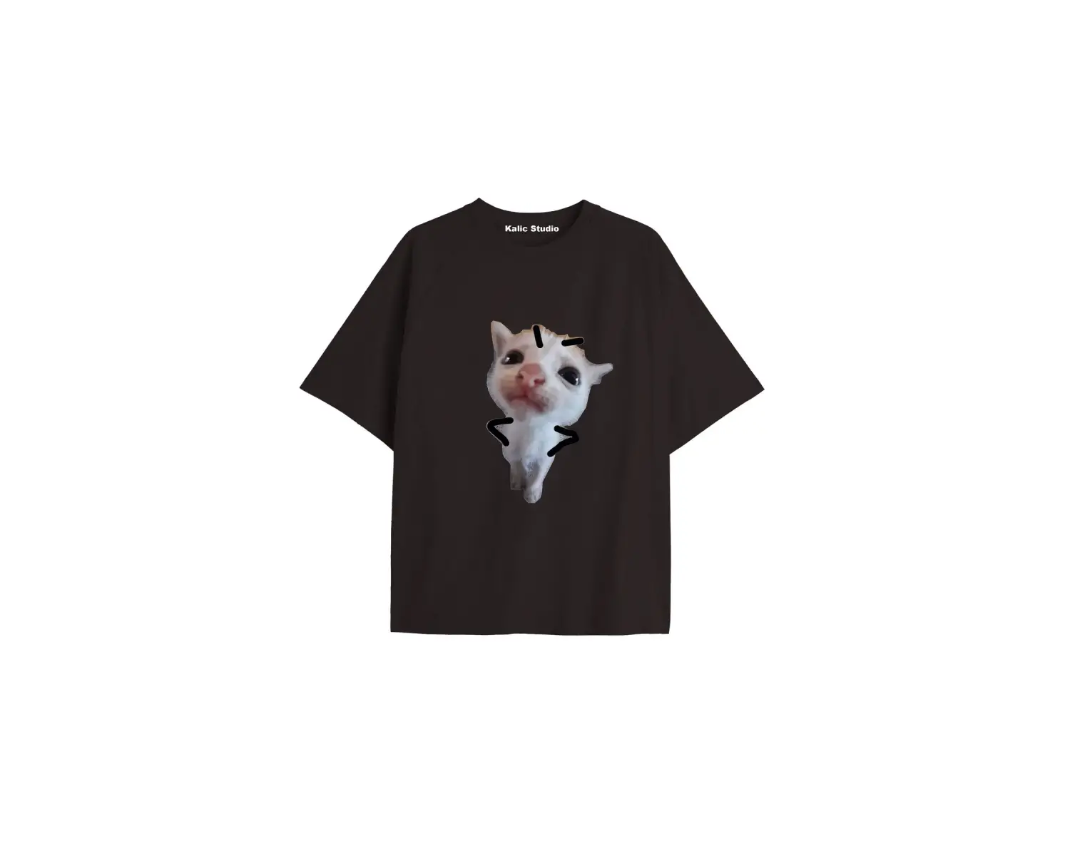 Y2k vintage Cats Baskılı Sİyah T-shirt KOD 28