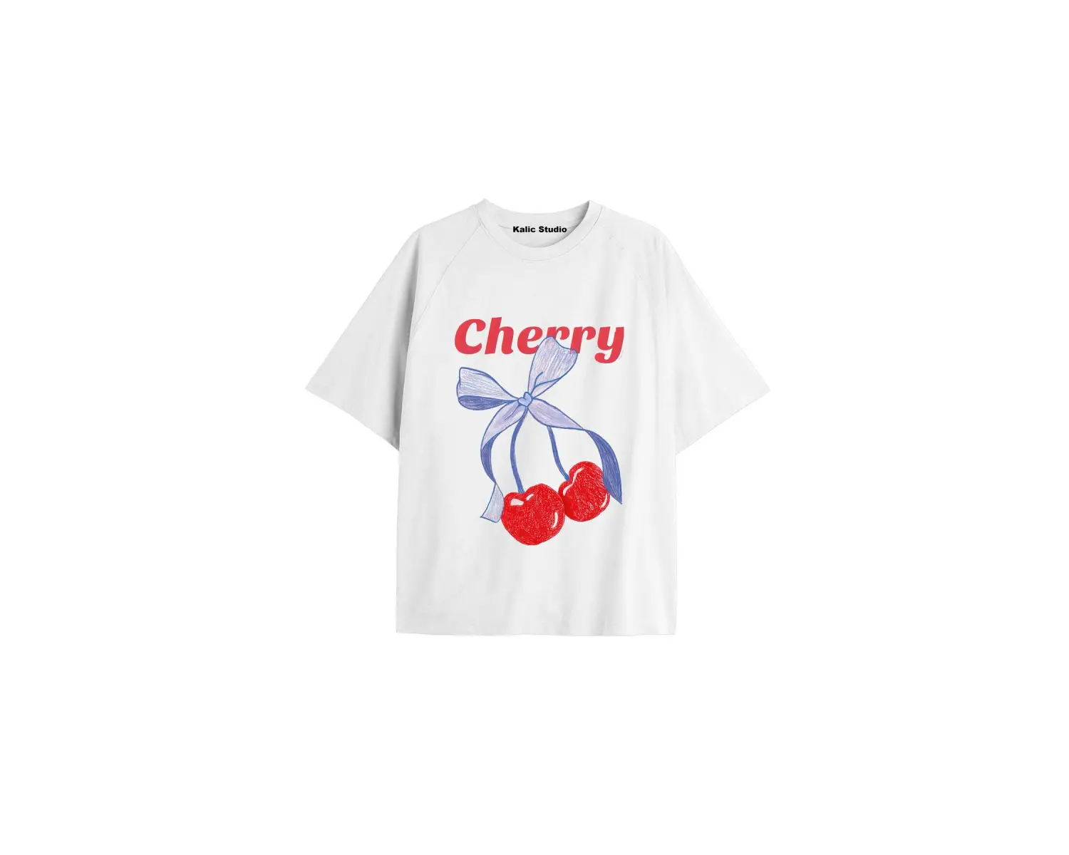 Y2k vintage Cherry Baskılı Sİyah T-shirt KOD 47