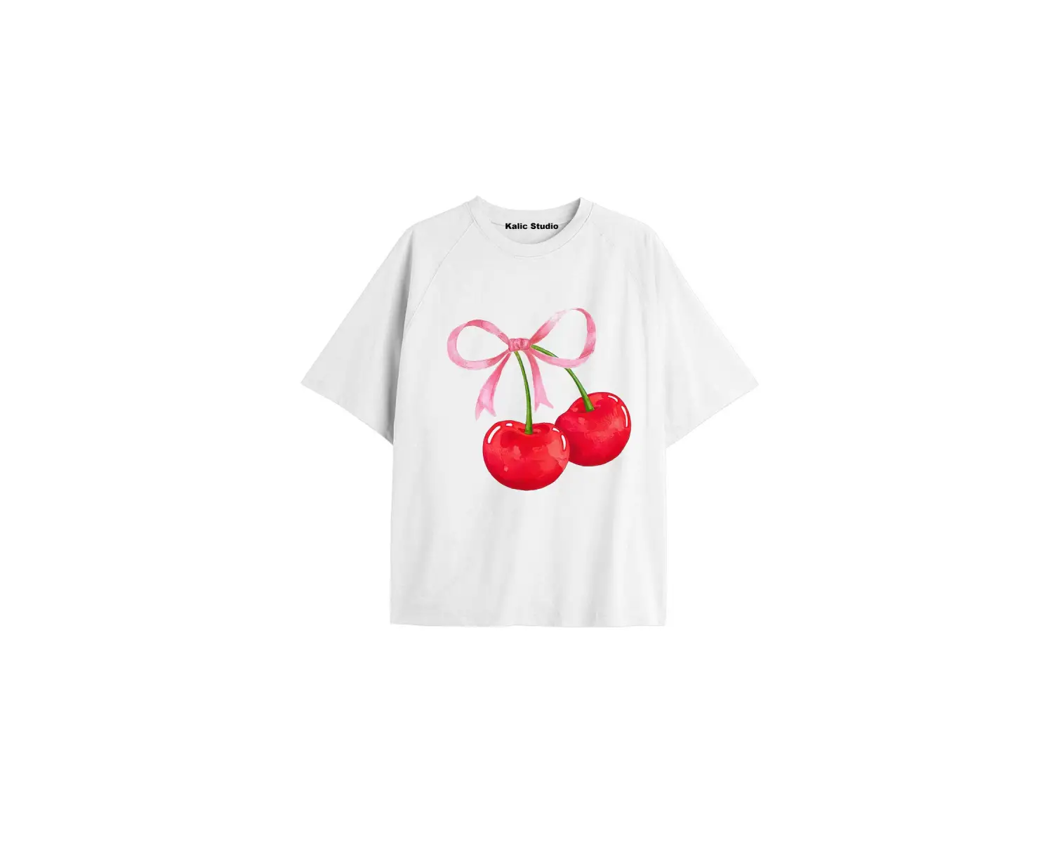 Y2k vintage Cherry Baskılı Sİyah T-shirt KOD 49