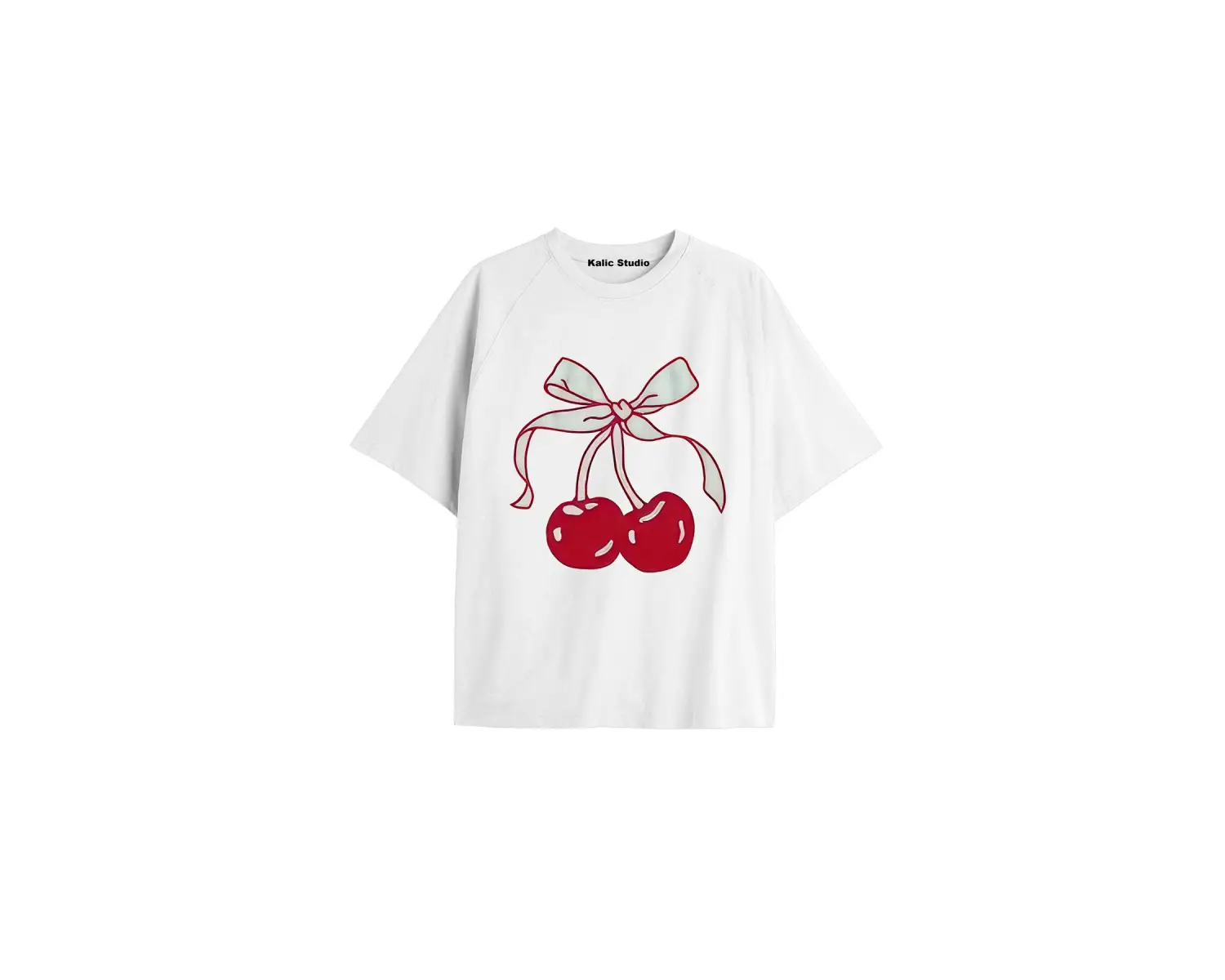 Y2k vintage Cherry Baskılı Sİyah T-shirt KOD 53