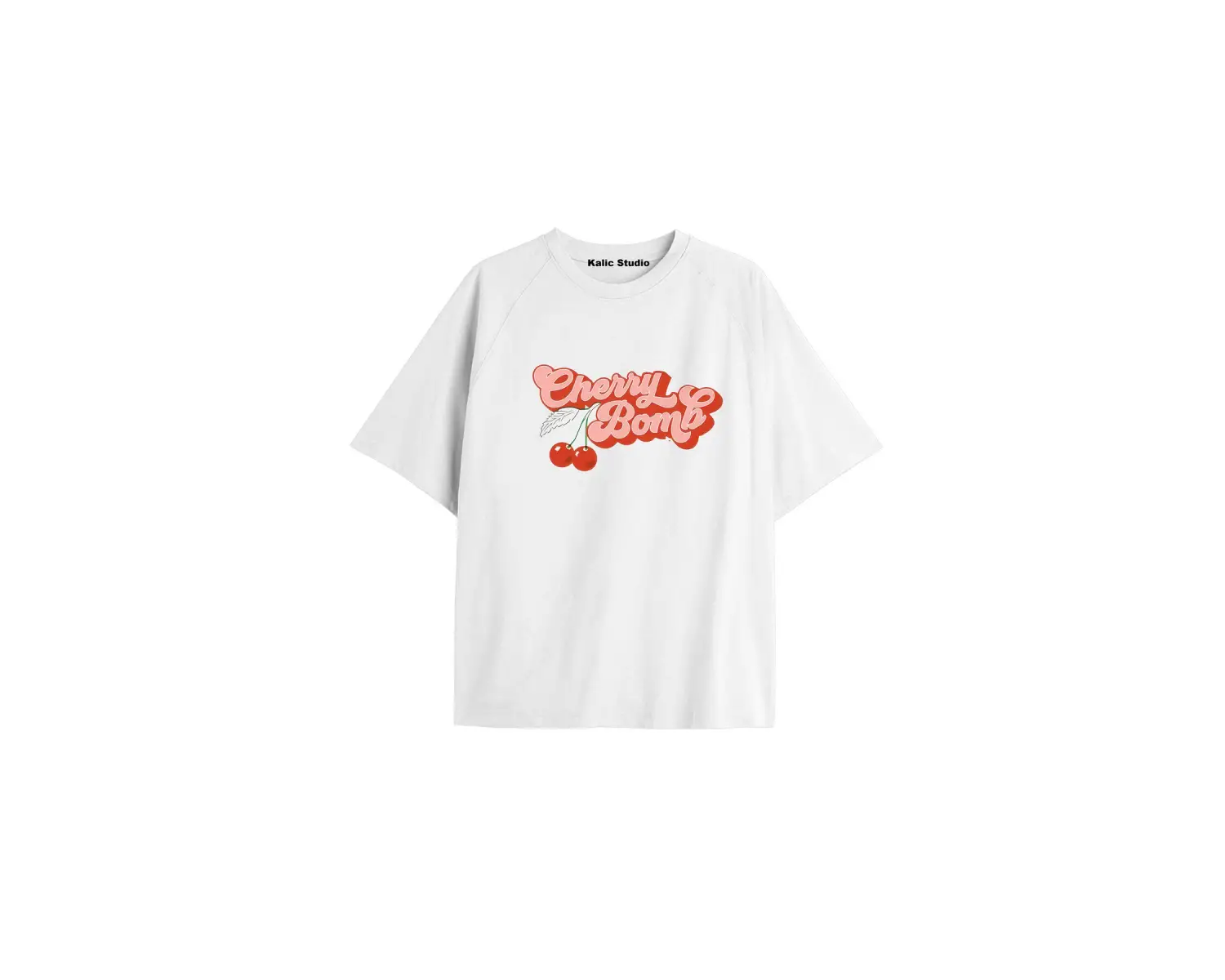 Y2k vintage Cherry Baskılı Sİyah T-shirt KOD 58