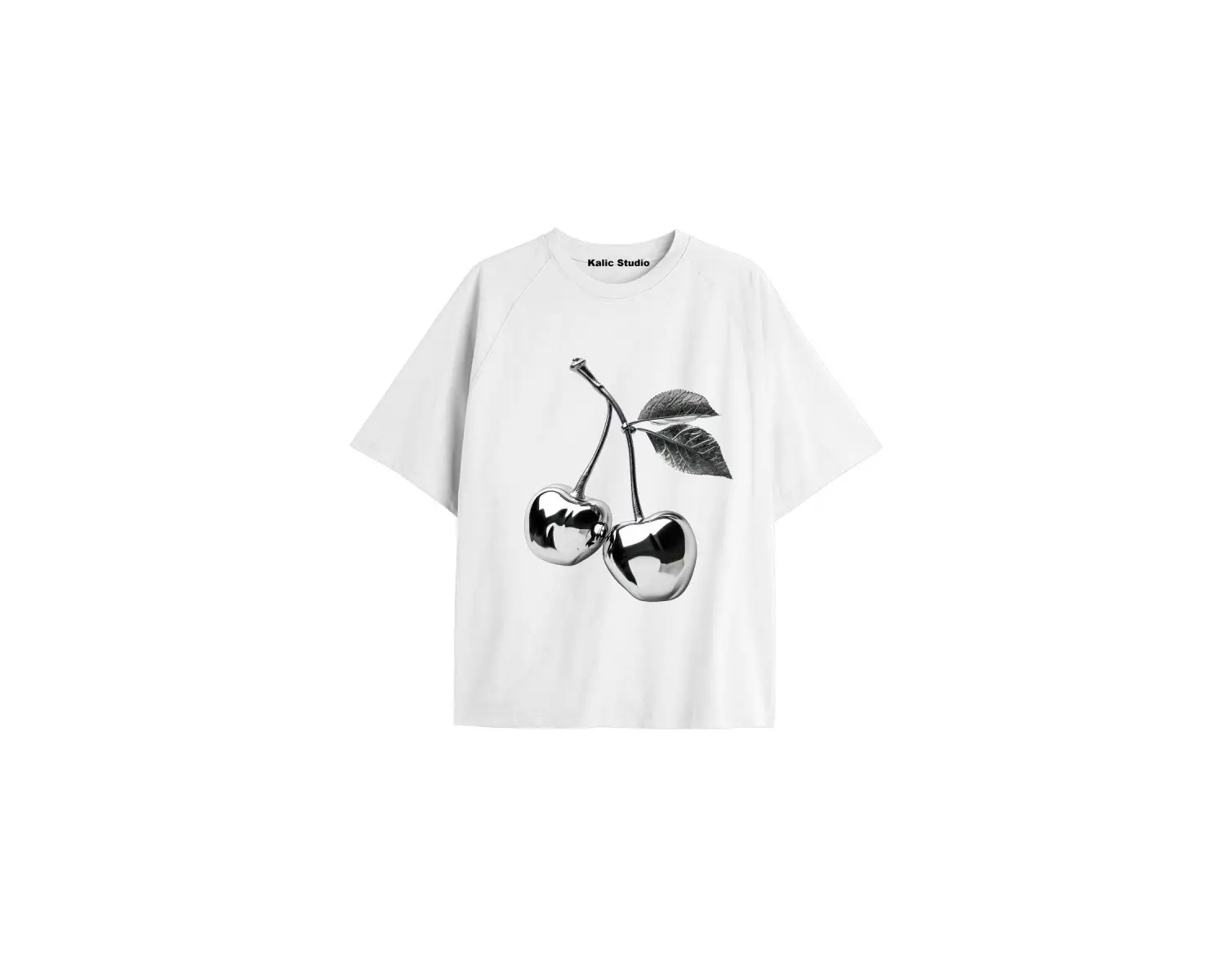 Y2k vintage Cherry Baskılı Sİyah T-shirt KOD 71