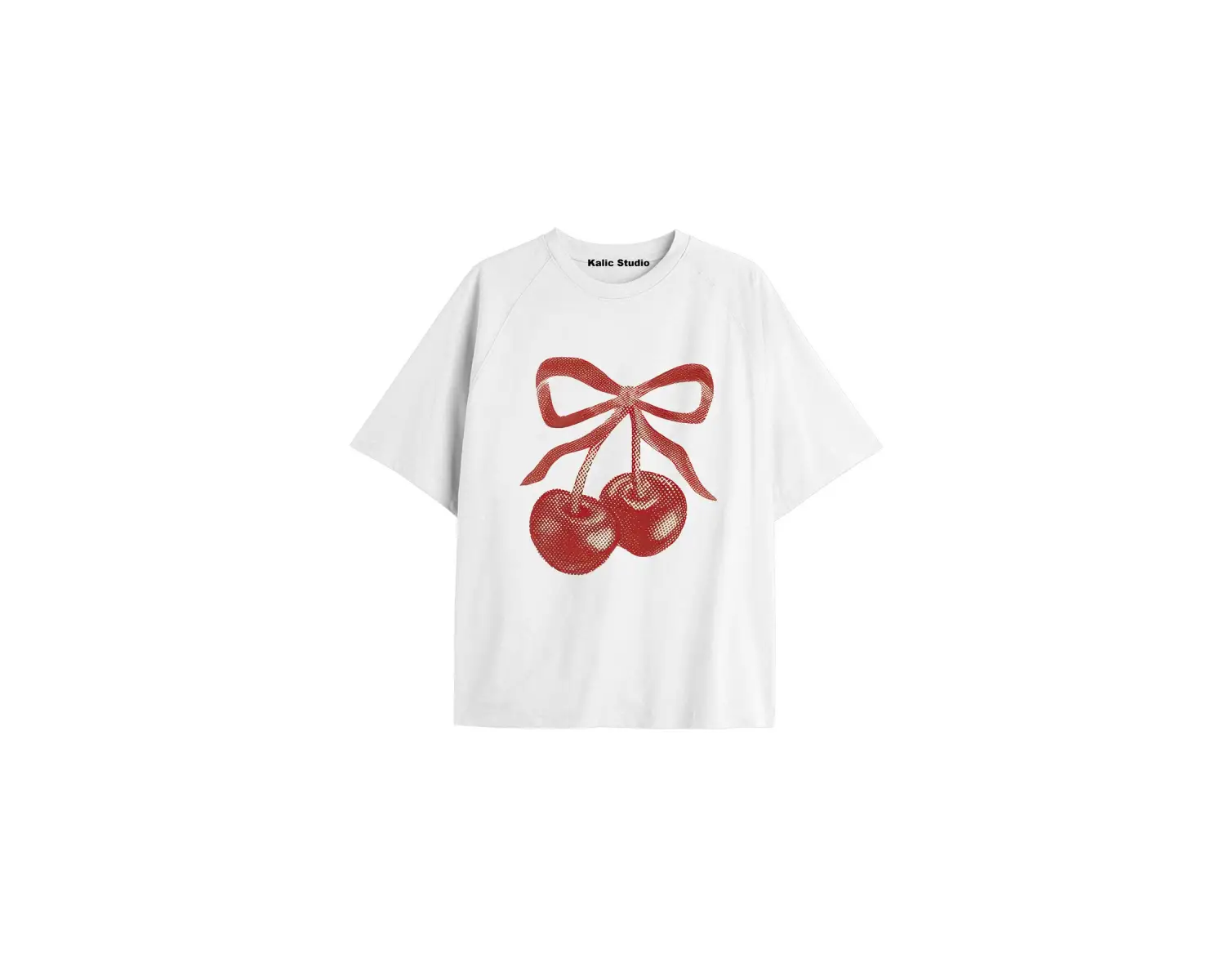 Y2k vintage Cherry Baskılı Sİyah T-shirt KOD 72