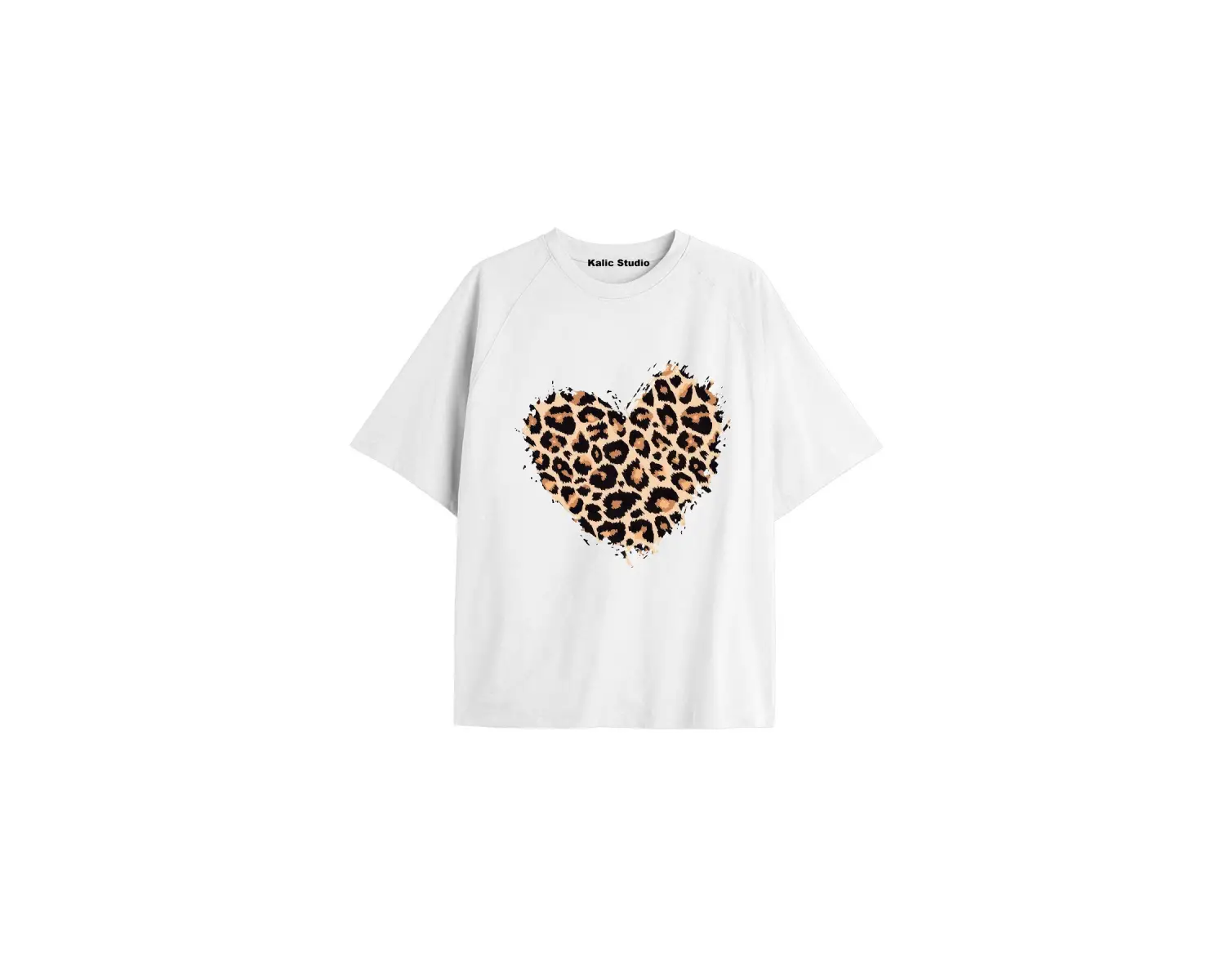 Y2k vintage Leopar Baskılı Sİyah T-shirt KOD 105