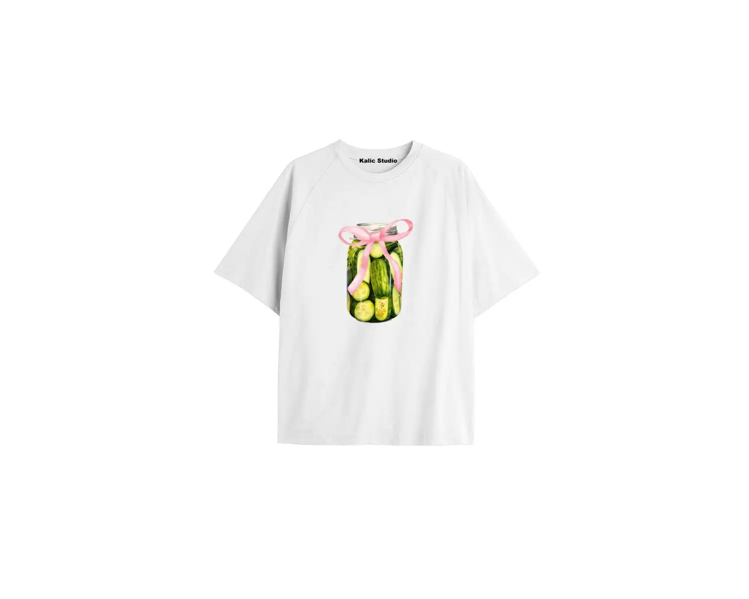 Y2k vintage Pickles Baskılı Beyaz T-shirt KOD 198