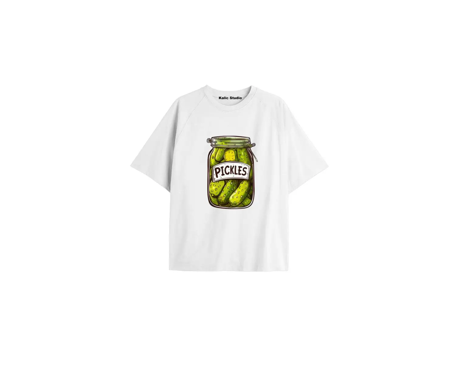 Y2k vintage Pickles Baskılı Beyaz T-shirt KOD 201