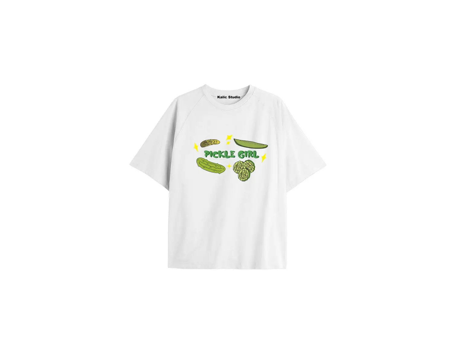 Y2k vintage Pickles Baskılı Beyaz T-shirt KOD 204