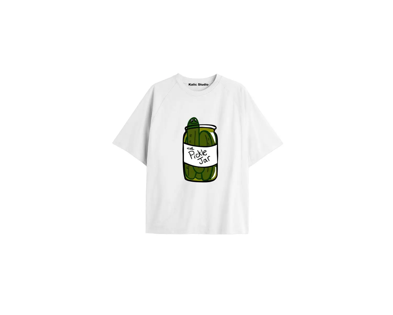 Y2k vintage Pickles Baskılı Beyaz T-shirt KOD 219