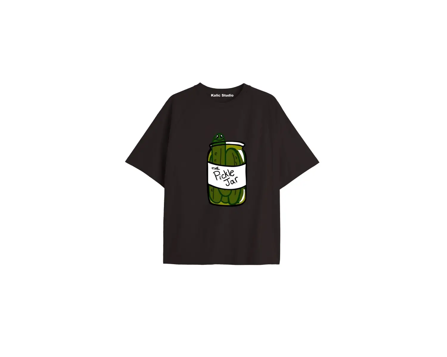 Y2k vintage Pickles Baskılı Sİyah T-shirt KOD 253