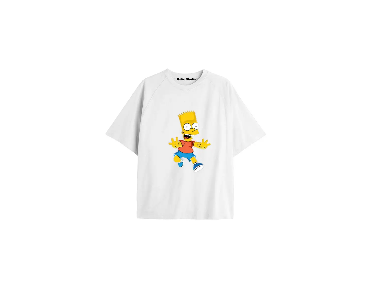 Y2k vintage Simpson Baskılı Beyaz T-shirt KOD 258