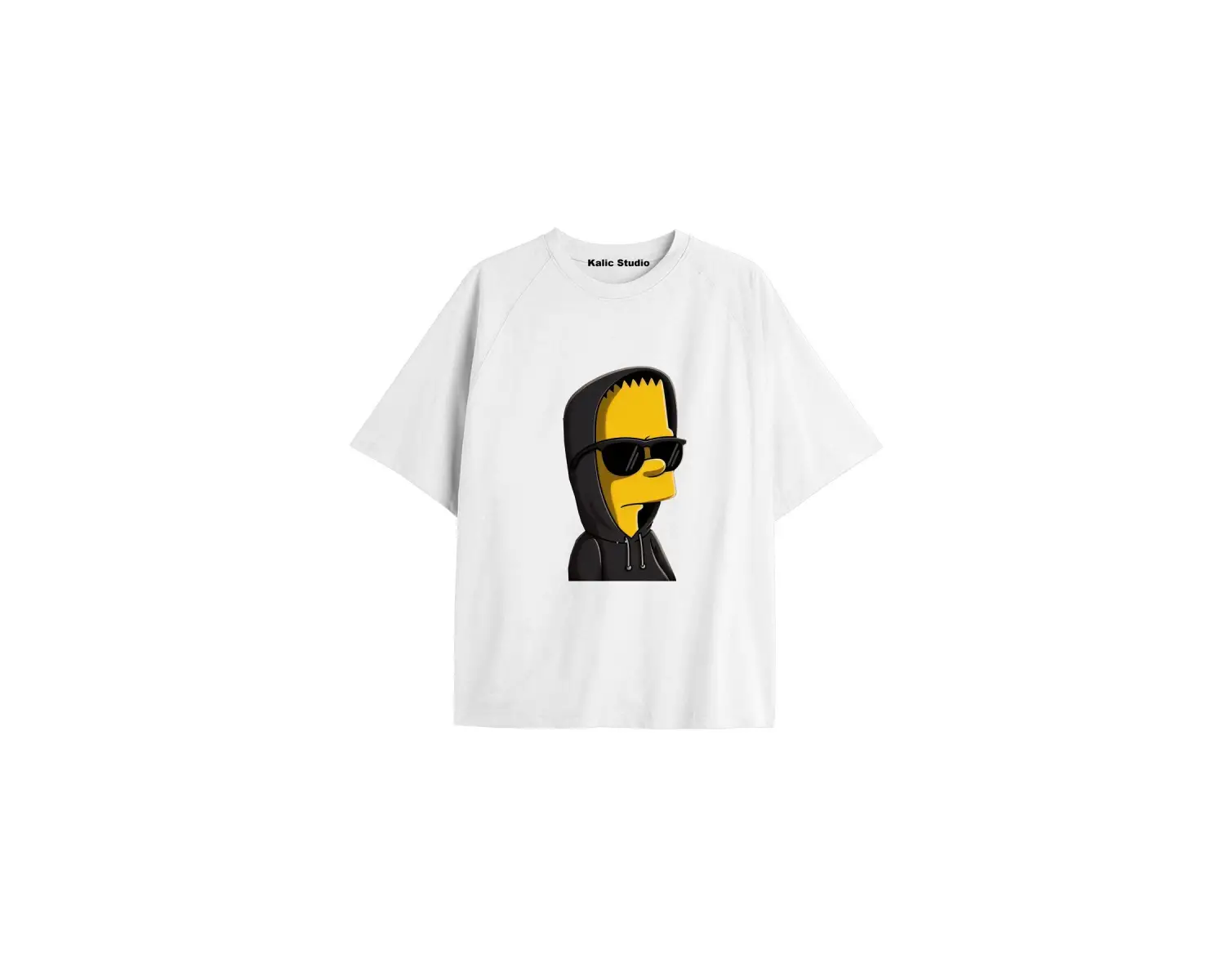 Y2k vintage Simpson Baskılı Beyaz T-shirt KOD 262