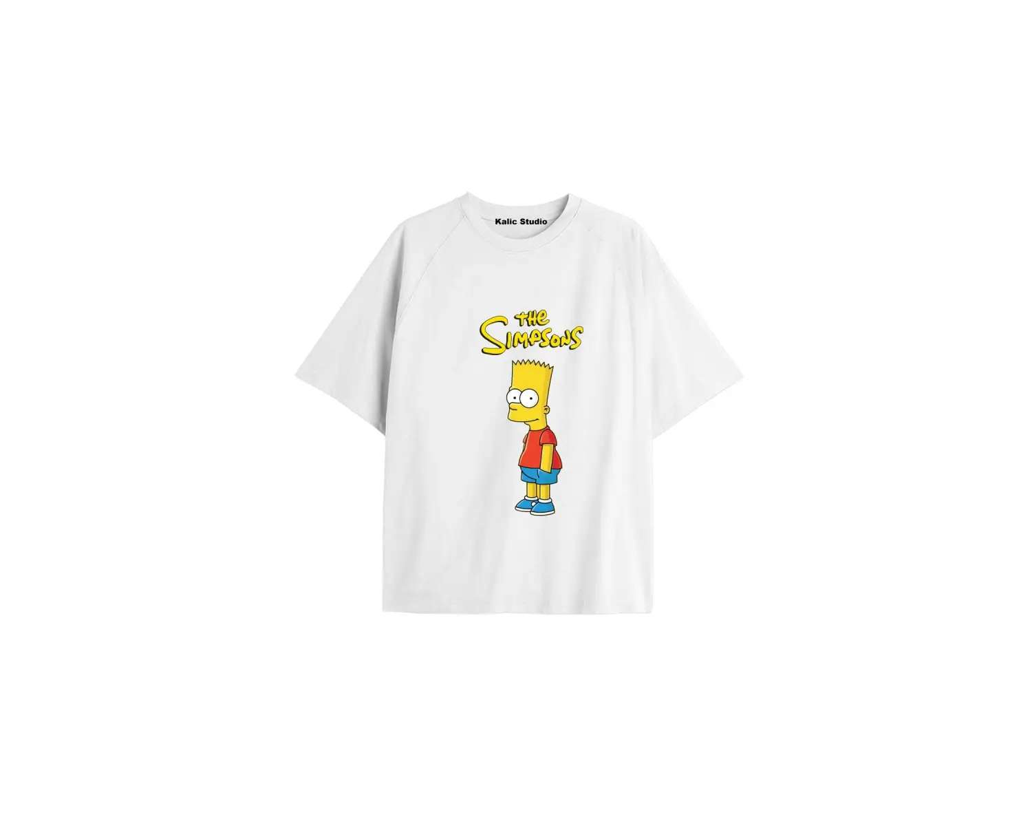 Y2k vintage Simpson Baskılı Beyaz T-shirt KOD 266