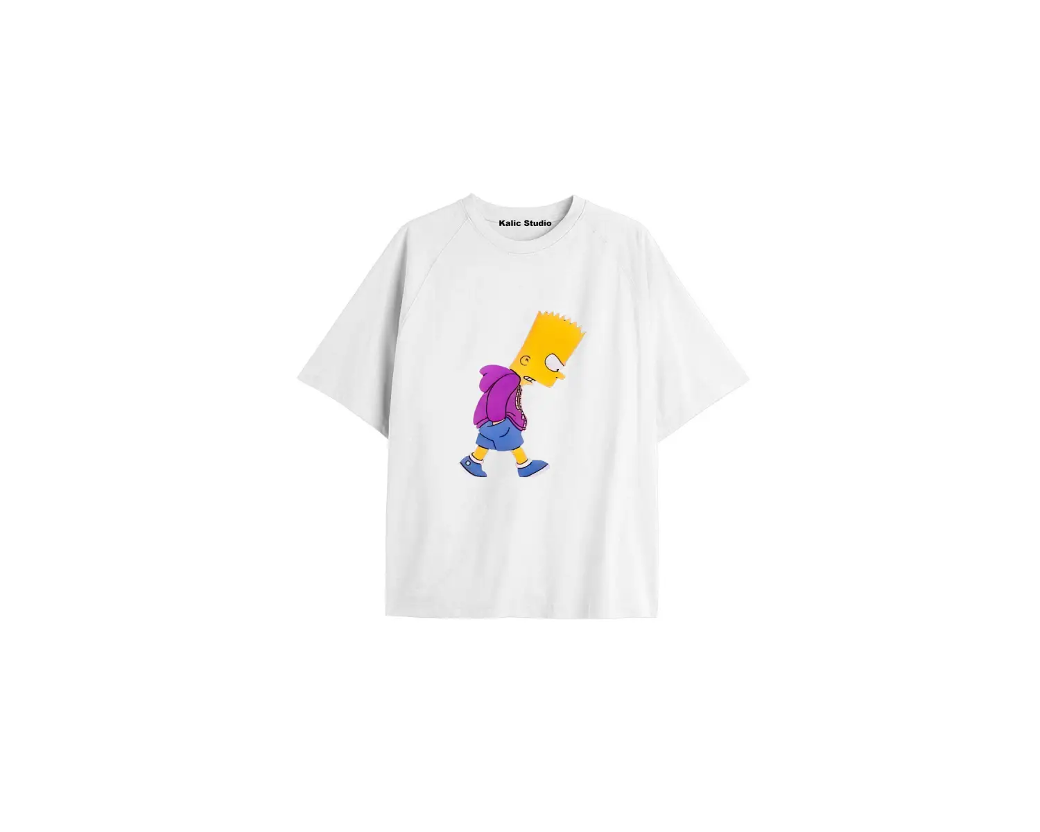 Y2k vintage Simpson Baskılı Beyaz T-shirt KOD 268