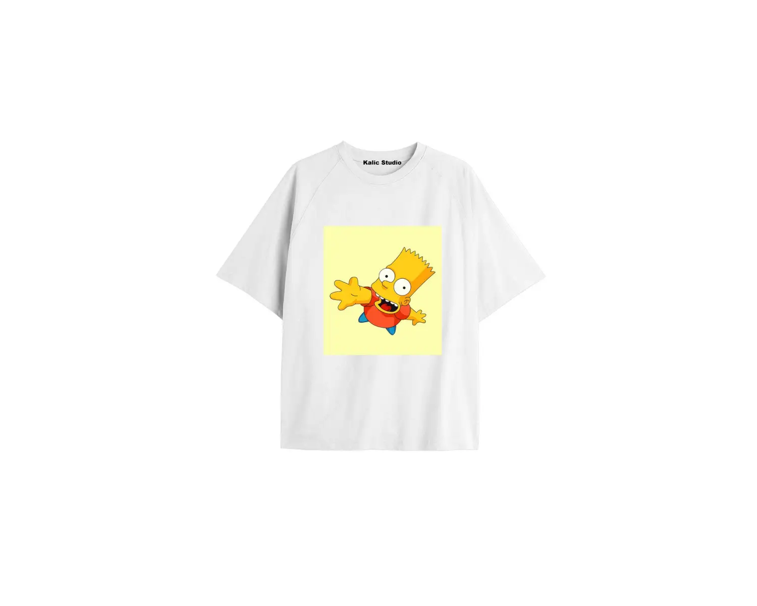 Y2k vintage Simpson Baskılı Beyaz T-shirt KOD 269