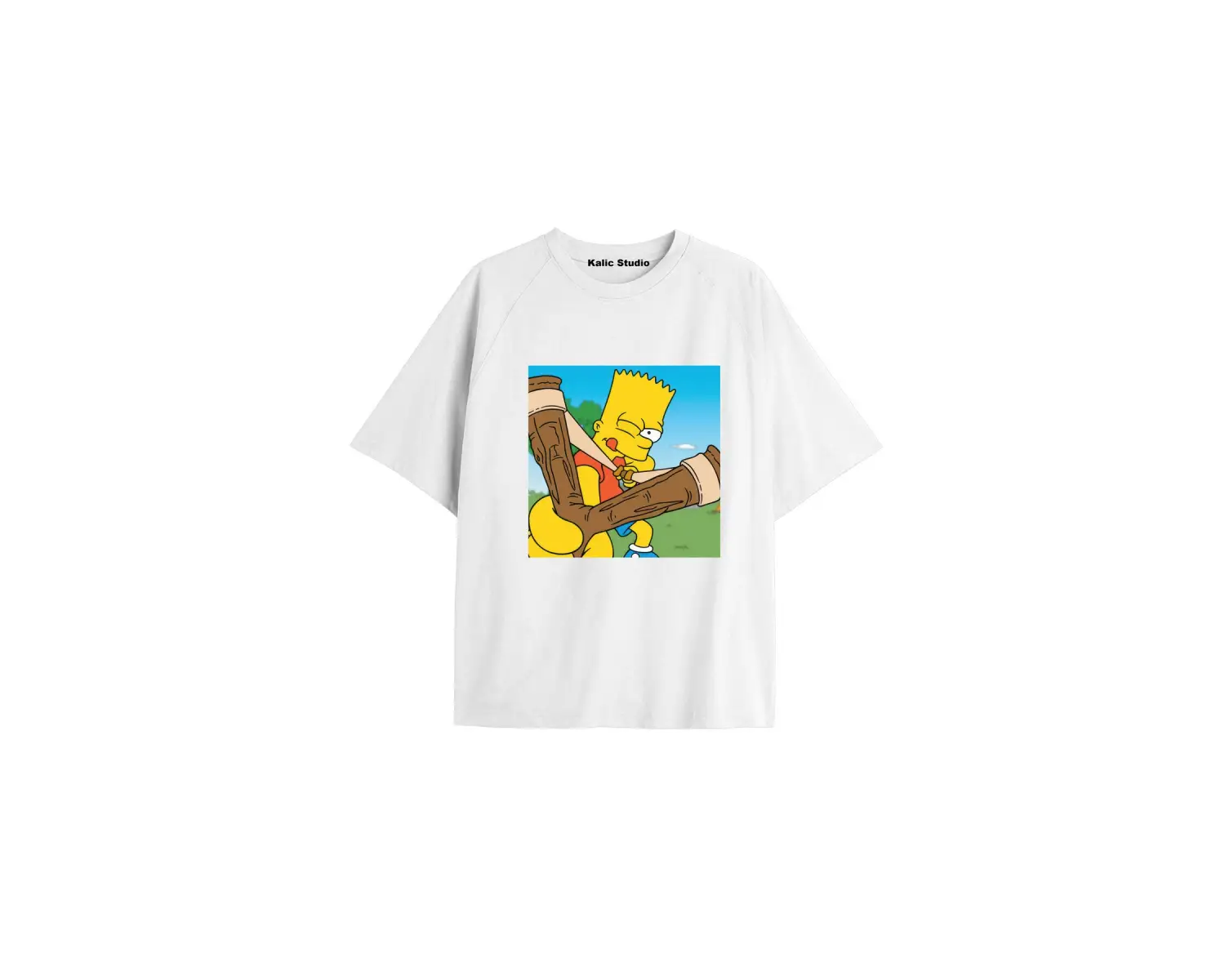 Y2k vintage Simpson Baskılı Beyaz T-shirt KOD 271