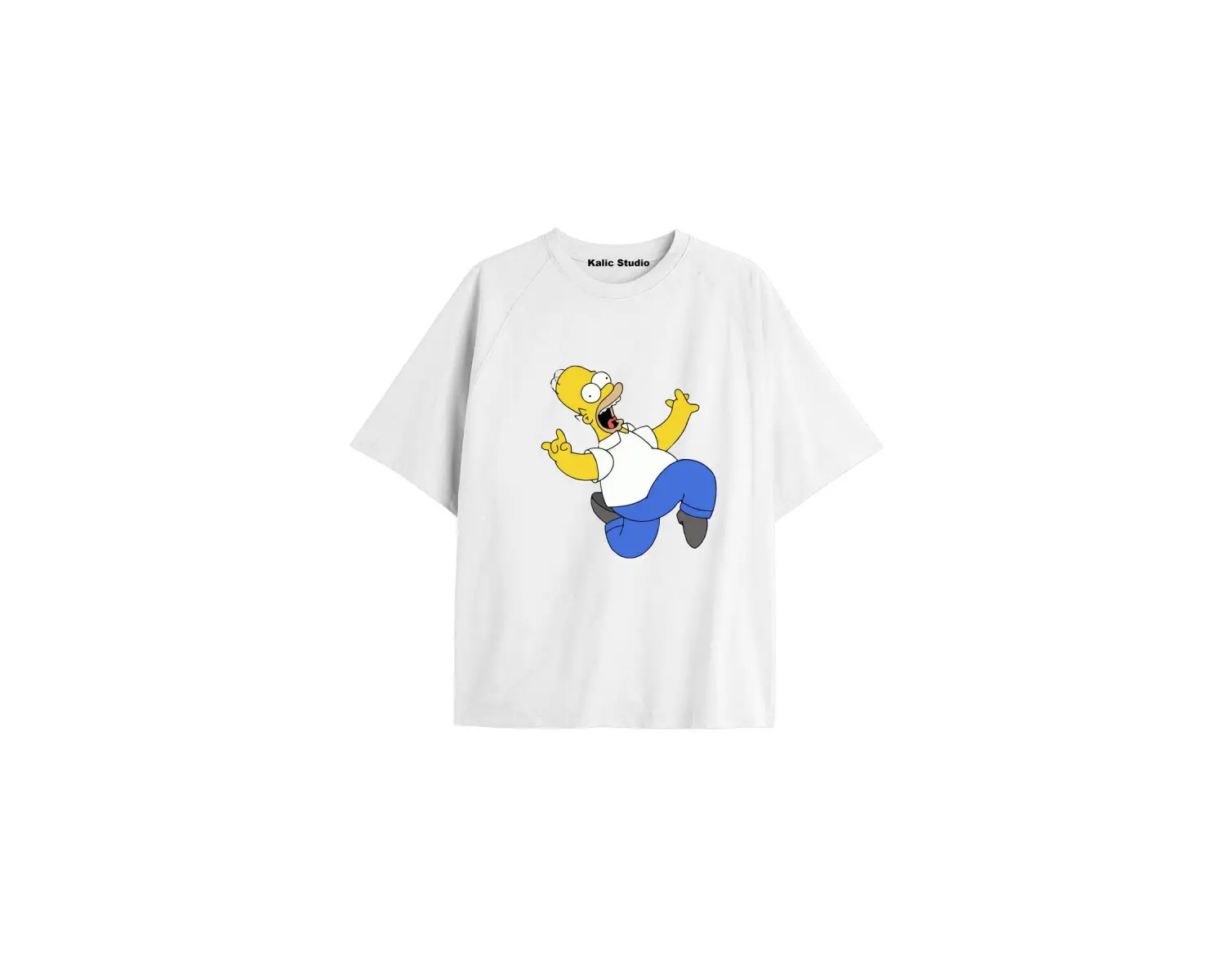 Y2k vintage Simpson Baskılı Beyaz T-shirt KOD 274