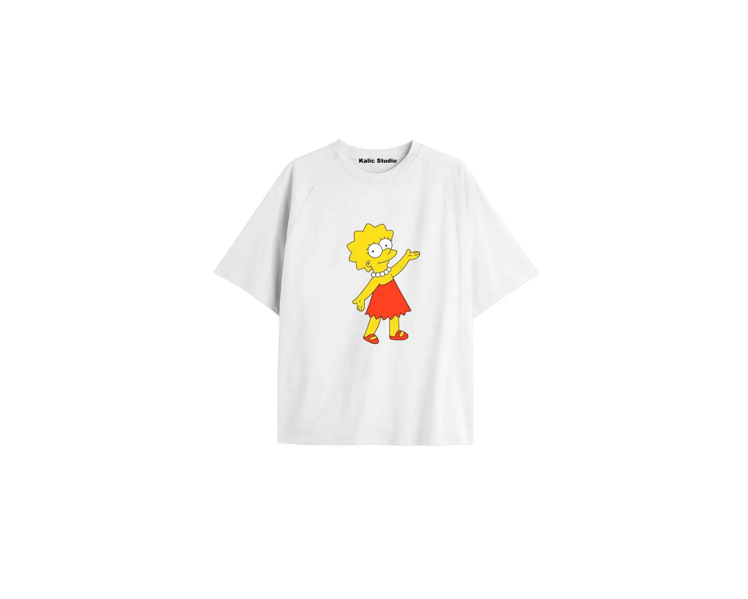 Y2k vintage Simpson Baskılı Beyaz T-shirt KOD 278