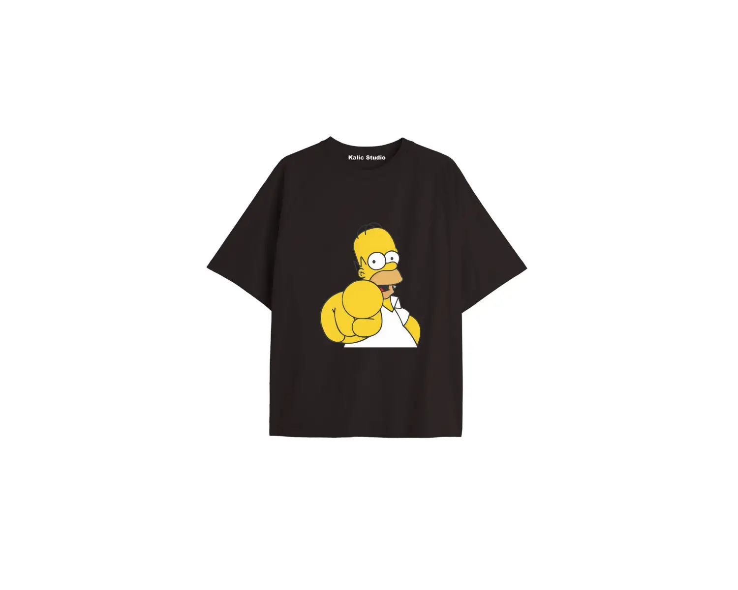 Y2k vintage Simpson Baskılı Sİyah T-shirt KOD 283