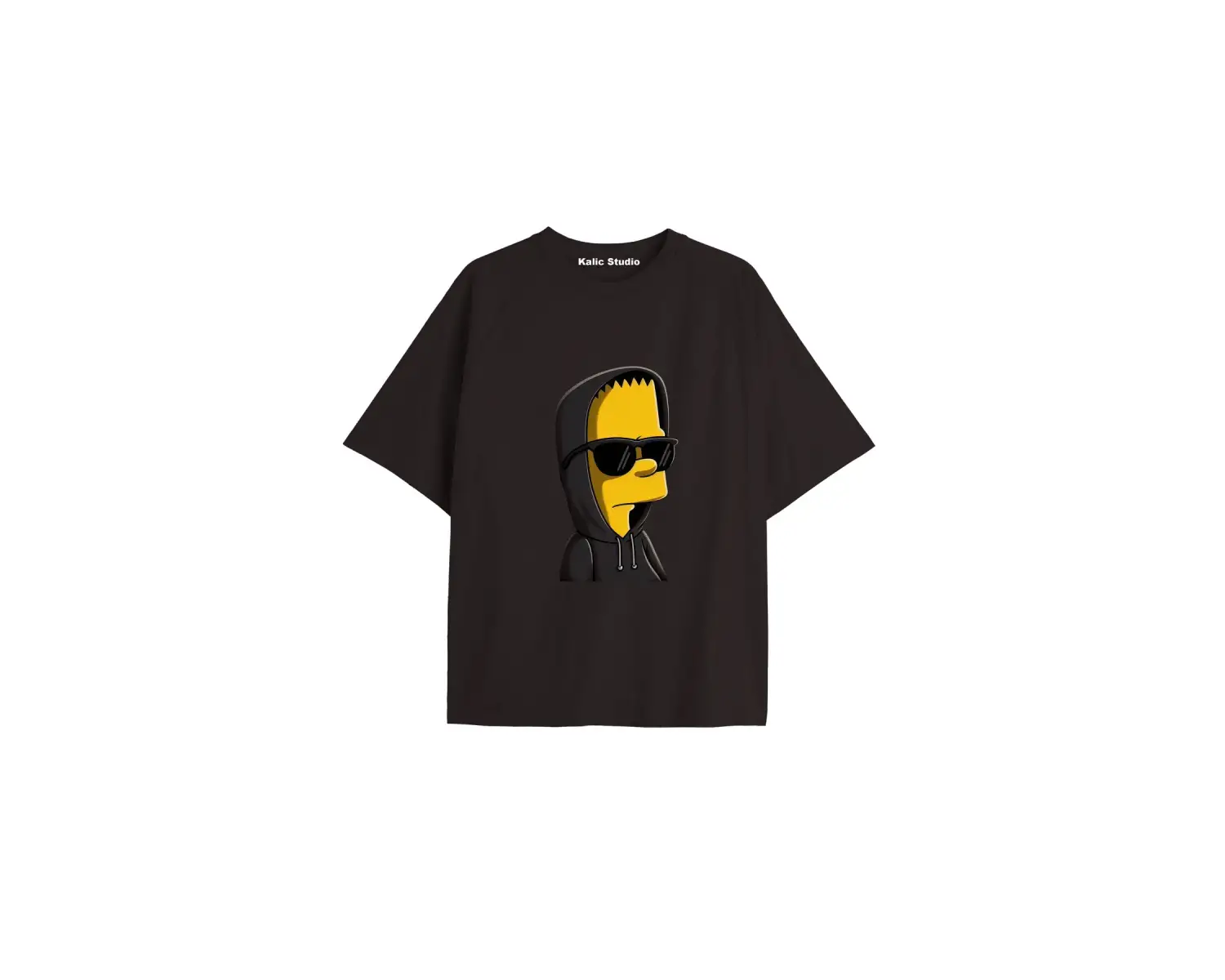 Y2k vintage Simpson Baskılı Sİyah T-shirt KOD 284