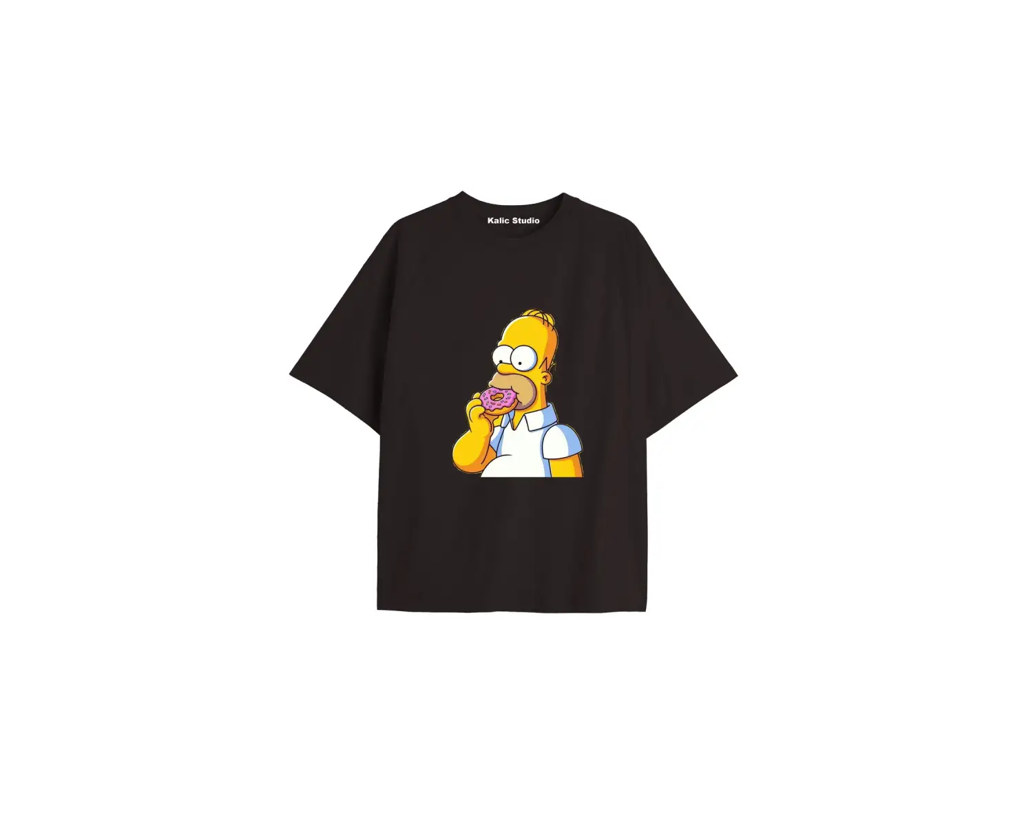Y2k vintage Simpson Baskılı Sİyah T-shirt KOD 287