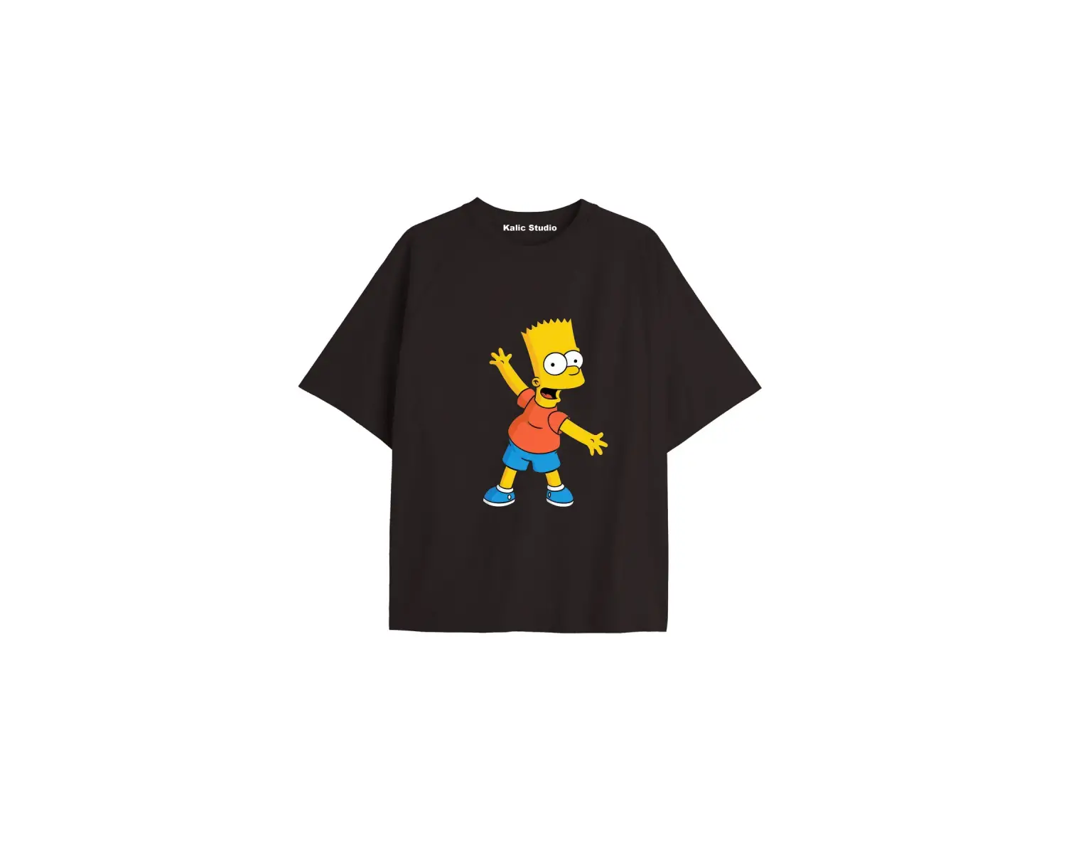 Y2k vintage Simpson Baskılı Sİyah T-shirt KOD 288