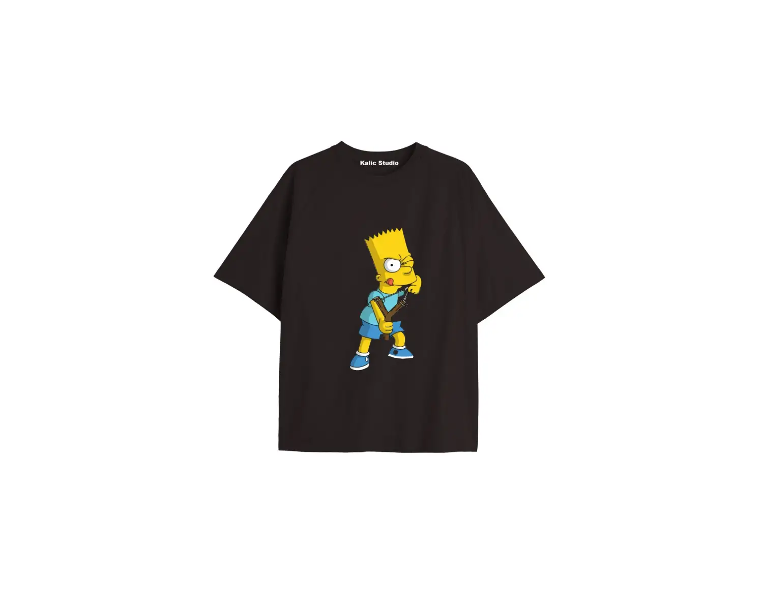 Y2k vintage Simpson Baskılı Sİyah T-shirt KOD 289