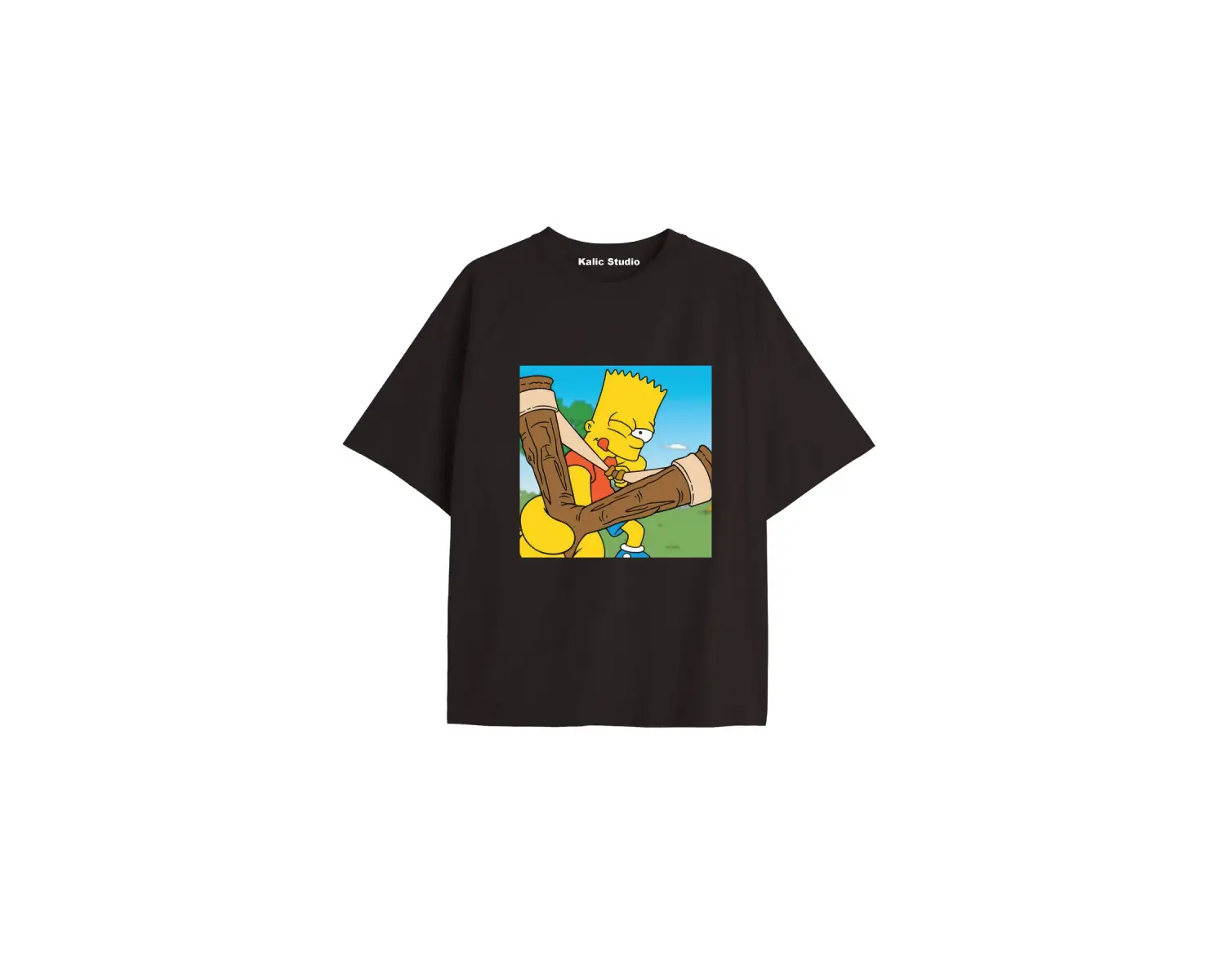 Y2k vintage Simpson Baskılı Sİyah T-shirt KOD 295