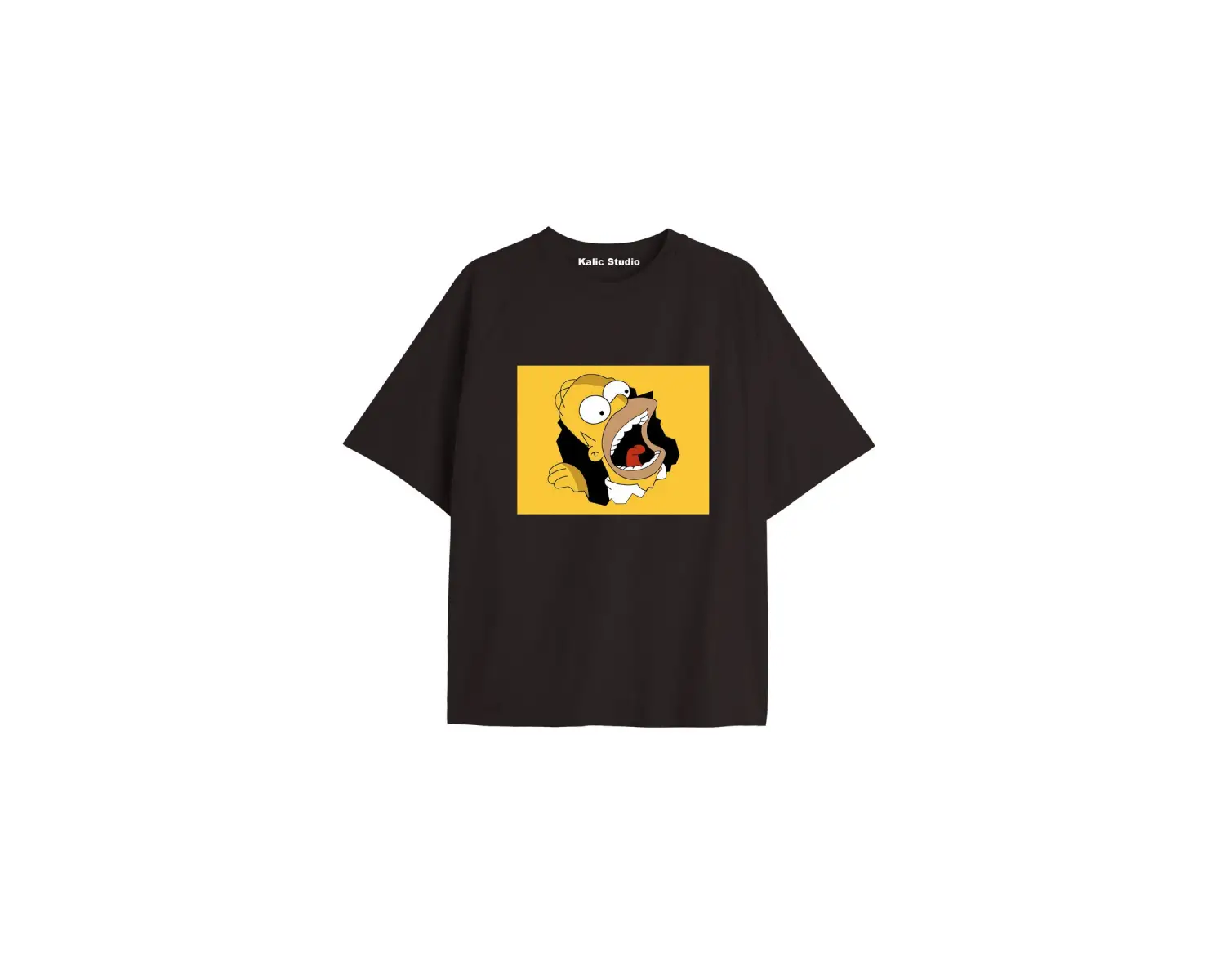 Y2k vintage Simpson Baskılı Sİyah T-shirt KOD 295