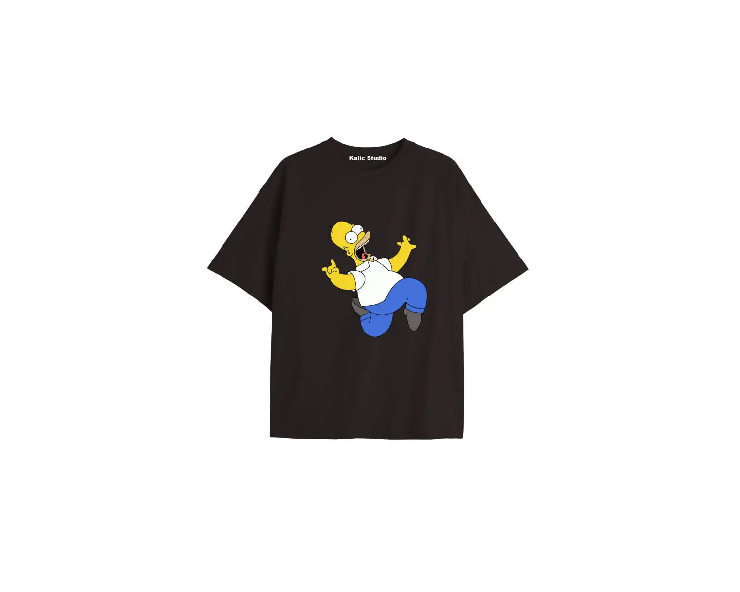 Y2k vintage Simpson Baskılı Sİyah T-shirt KOD 298