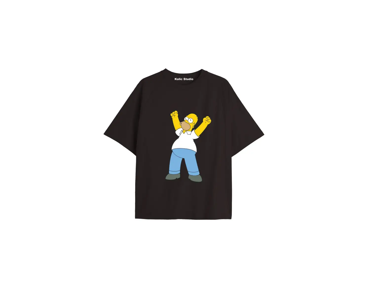 Y2k vintage Simpson Baskılı Sİyah T-shirt KOD 299