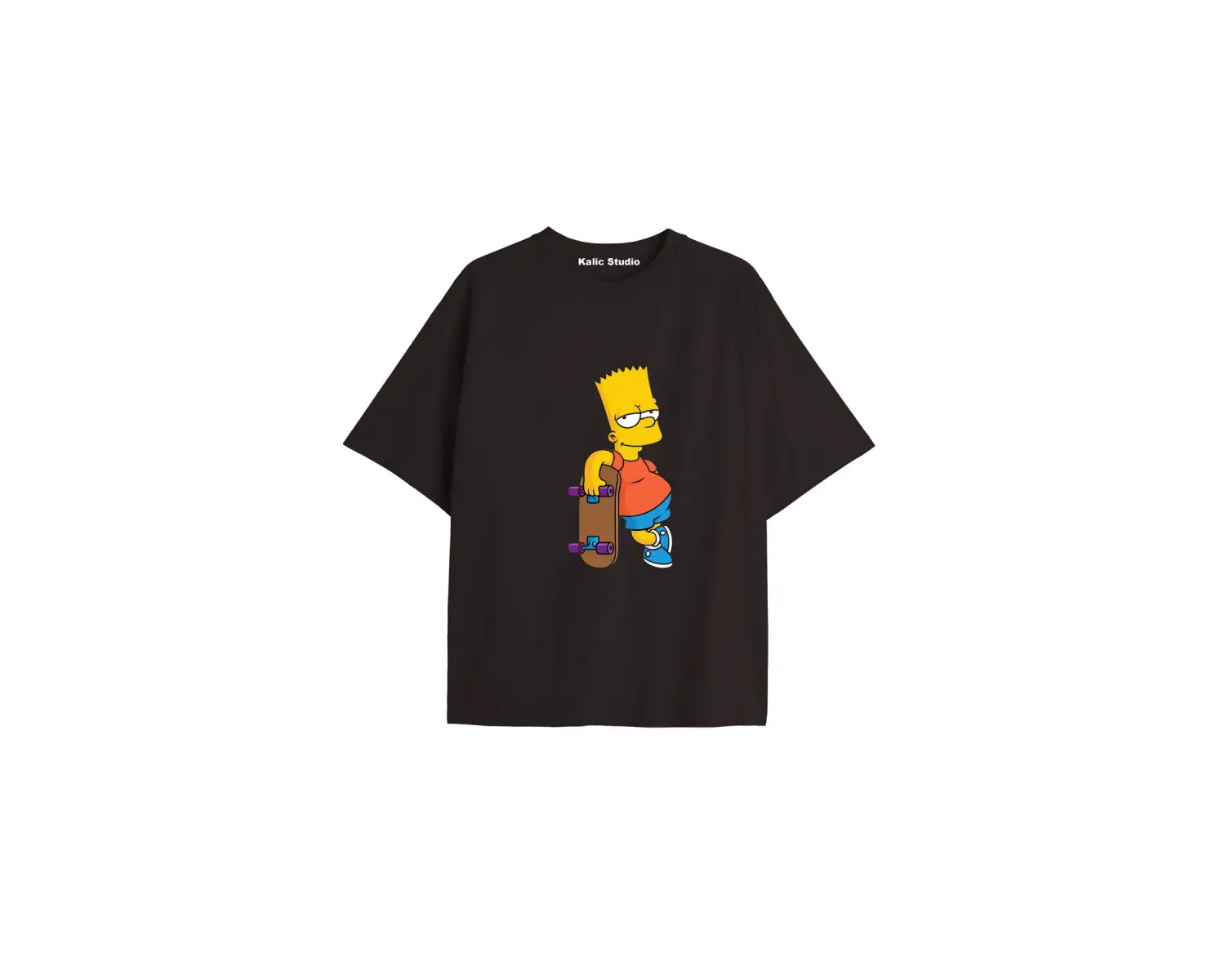 Y2k vintage Simpson Baskılı Sİyah T-shirt KOD 300