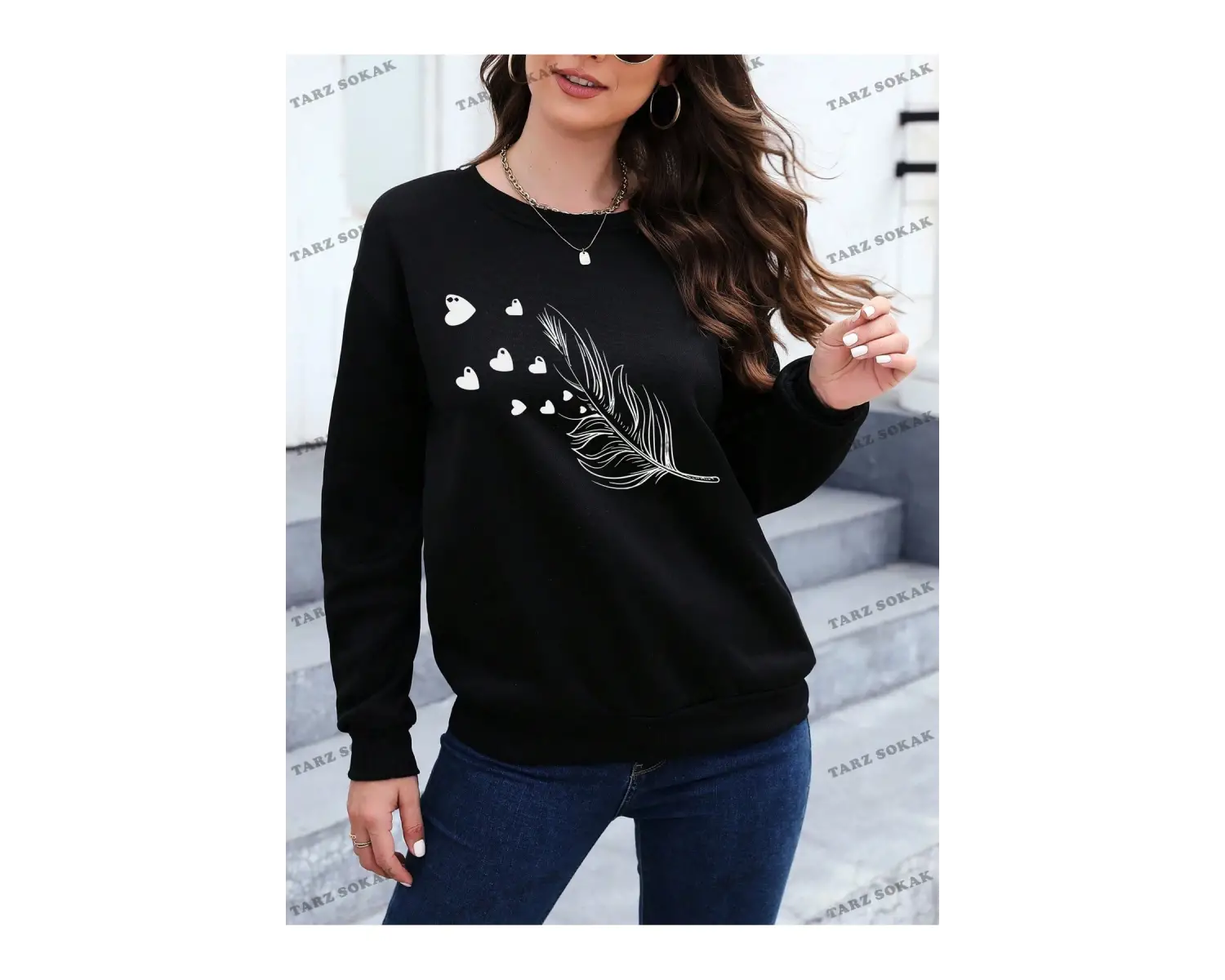 Y2K YENİ SEZON SSWEAT HARAJUKA KUROMİ RETRO KOD 125 Gri