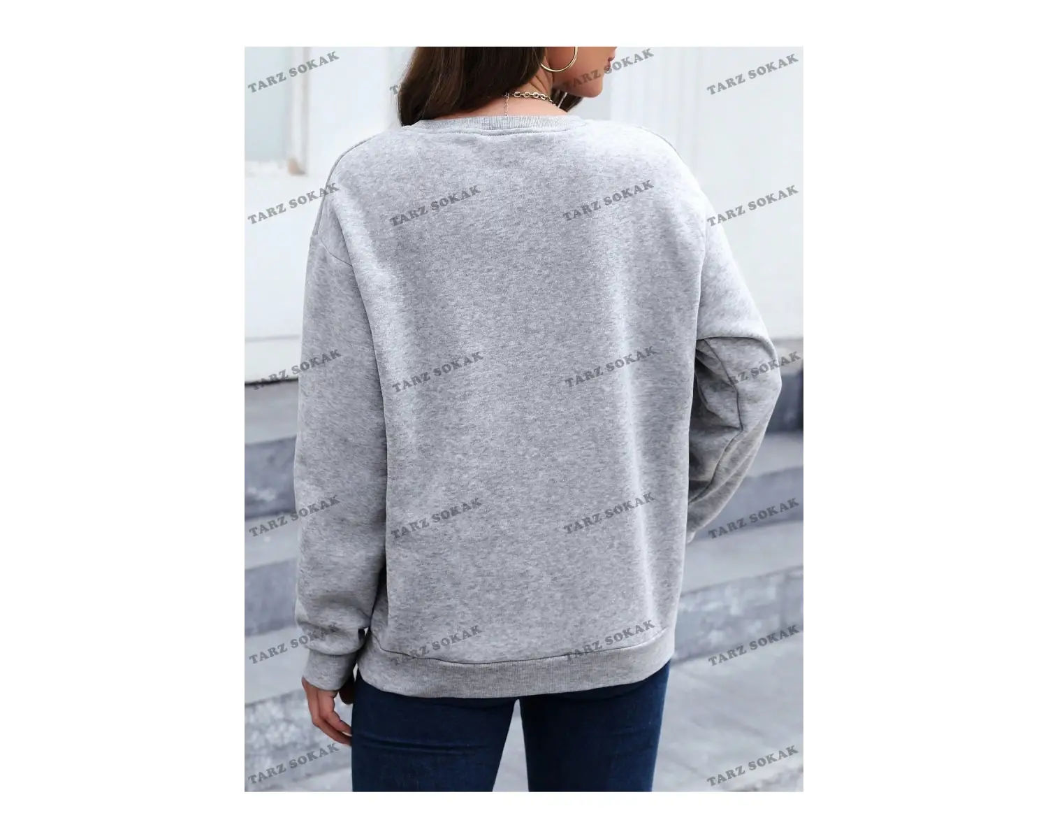 Y2K YENİ SEZON SSWEAT HARAJUKA KUROMİ RETRO KOD 125 Gri