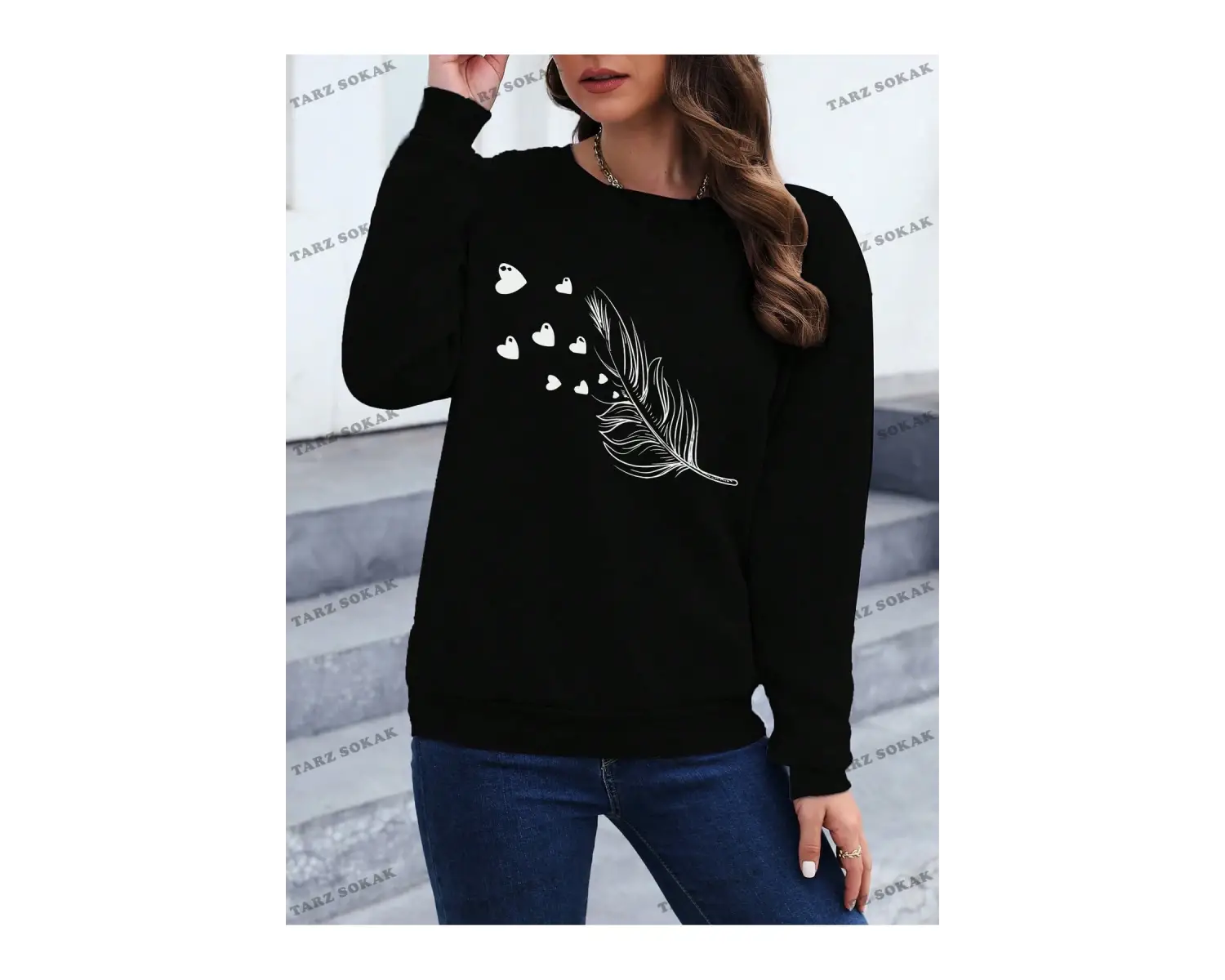 Y2K YENİ SEZON SSWEAT HARAJUKA KUROMİ RETRO KOD 125 Gri