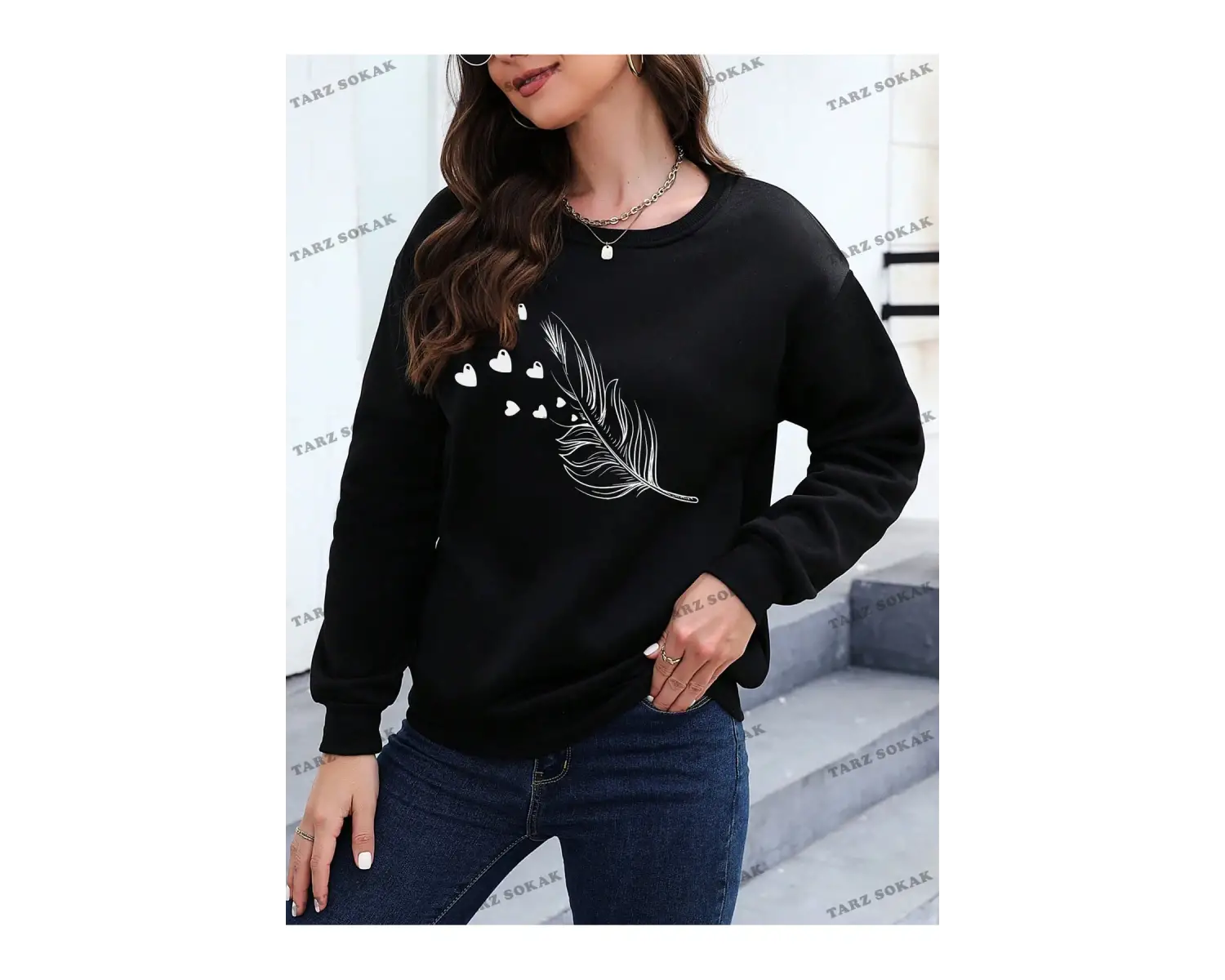 Y2K YENİ SEZON SSWEAT HARAJUKA KUROMİ RETRO KOD 125 Gri