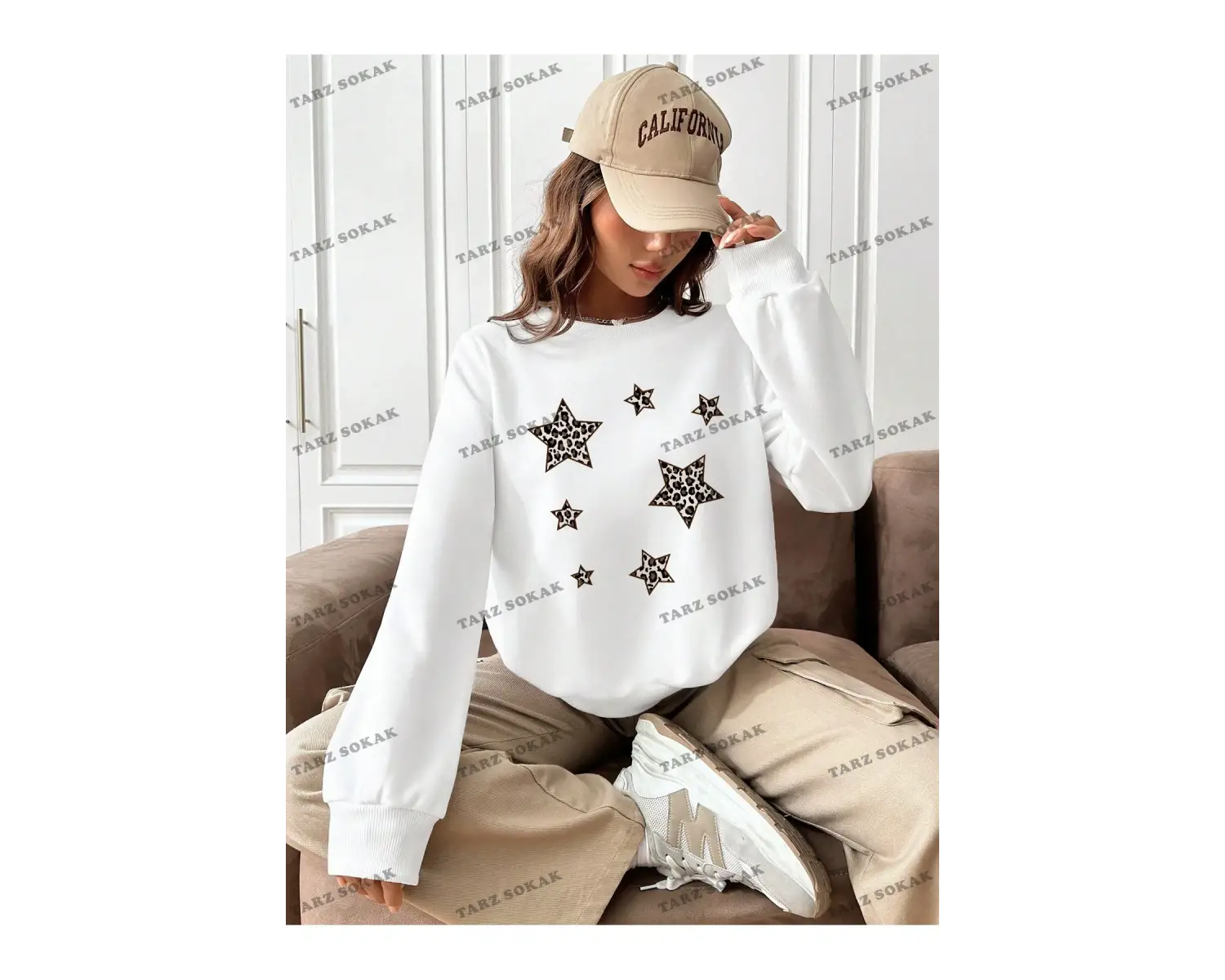 Y2K YENİ SEZON SSWEAT HARAJUKA KUROMİ RETRO KOD 1283 Beyaz