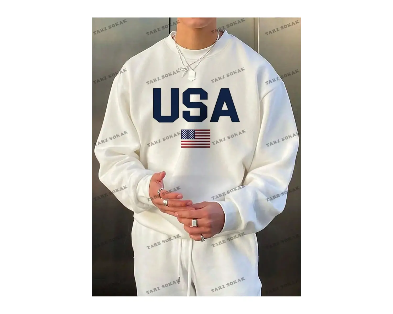 Y2K YENİ SEZON SSWEAT HARAJUKA KUROMİ RETRO KOD 1538 Gri