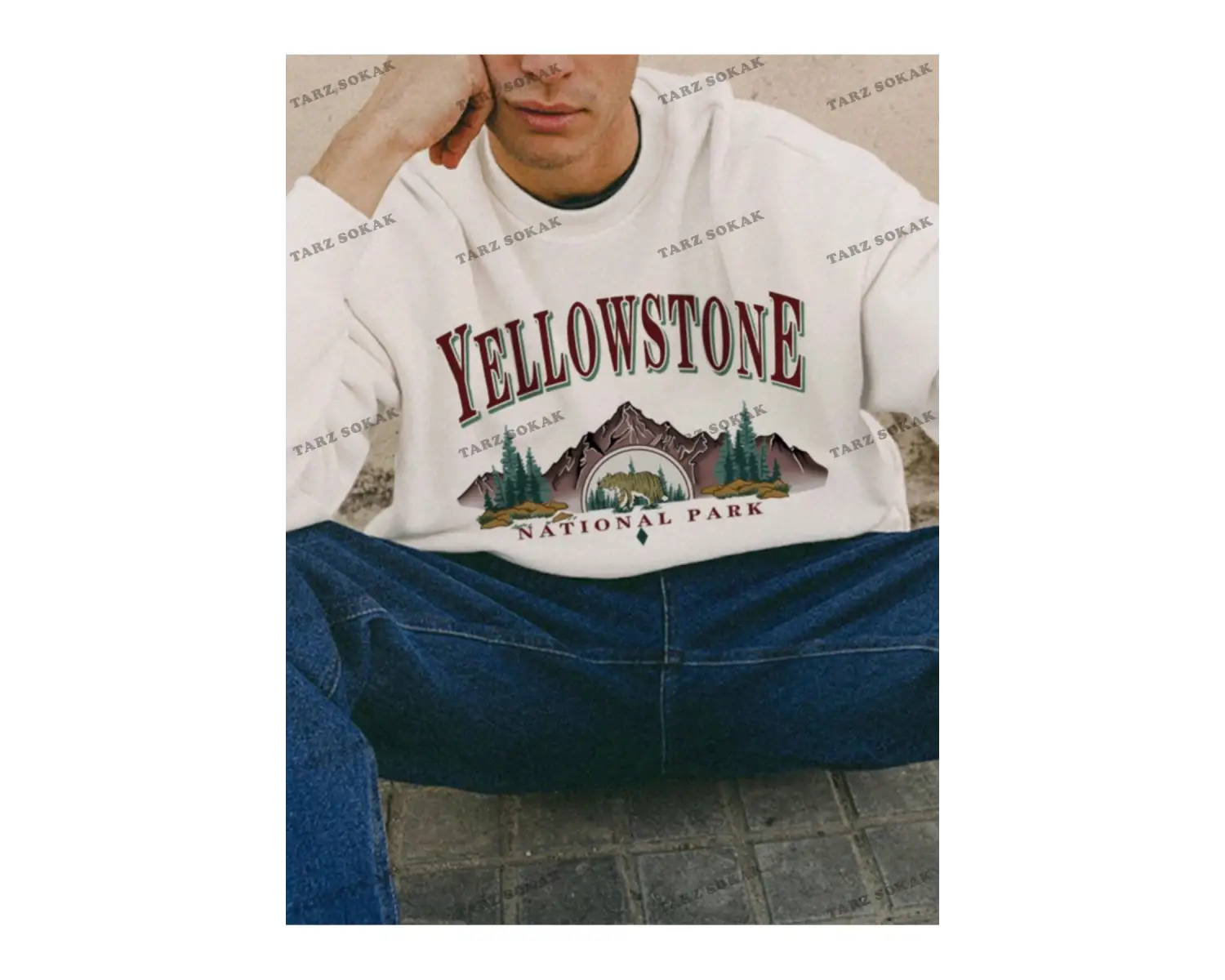 Y2K YENİ SEZON SSWEAT HARAJUKA KUROMİ RETRO KOD 1567 Beyaz