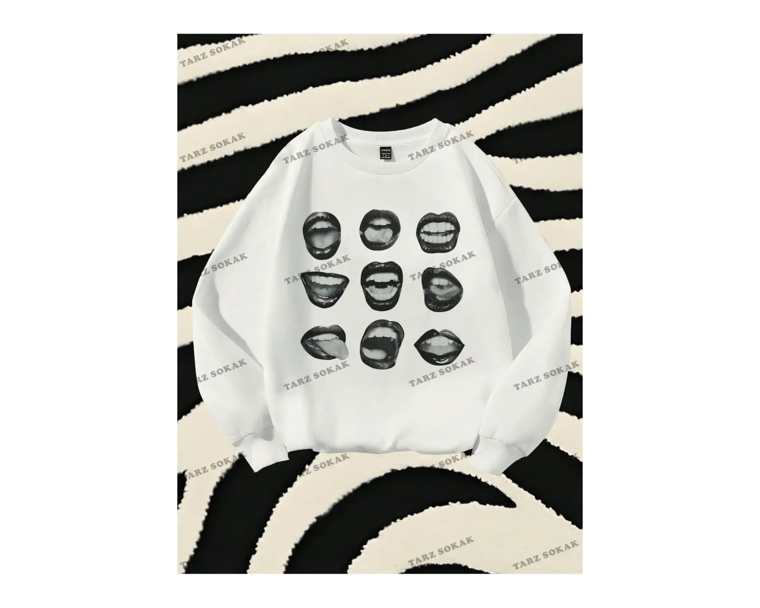 Y2K YENİ SEZON SSWEAT HARAJUKA KUROMİ RETRO KOD 16 Beyaz