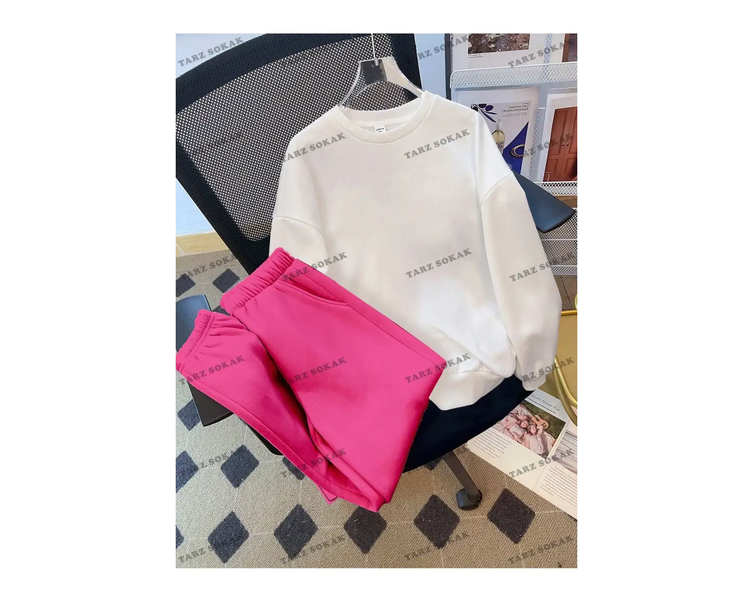 Y2K YENİ SEZON SSWEAT HARAJUKA KUROMİ RETRO KOD 16 Beyaz