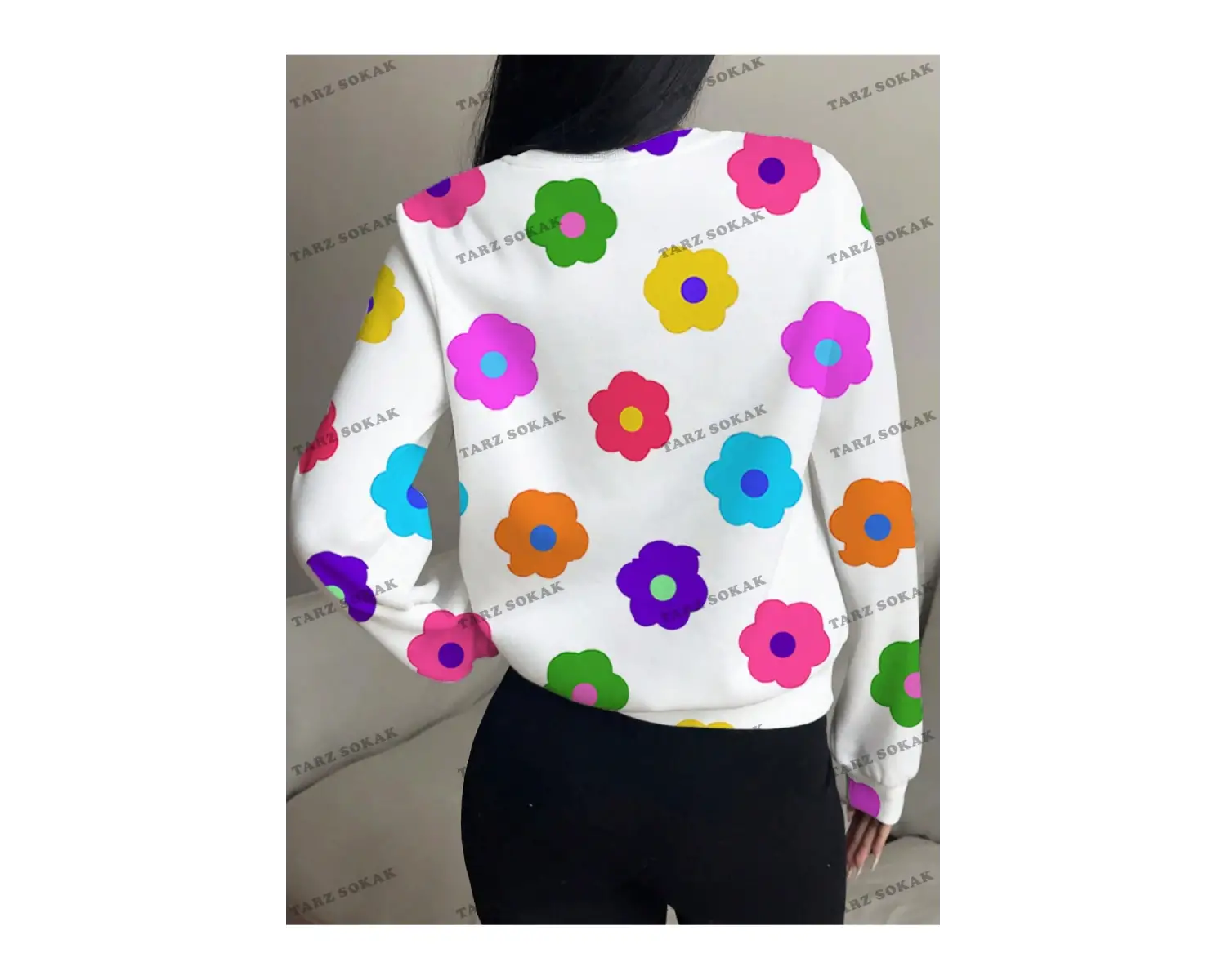 Y2K YENİ SEZON SSWEAT HARAJUKA KUROMİ RETRO KOD 16 Beyaz