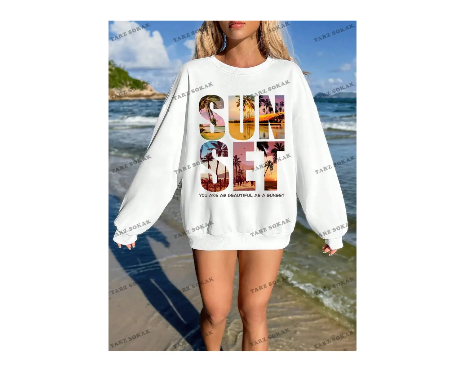 Y2K YENİ SEZON SSWEAT HARAJUKA KUROMİ RETRO KOD 16 Beyaz