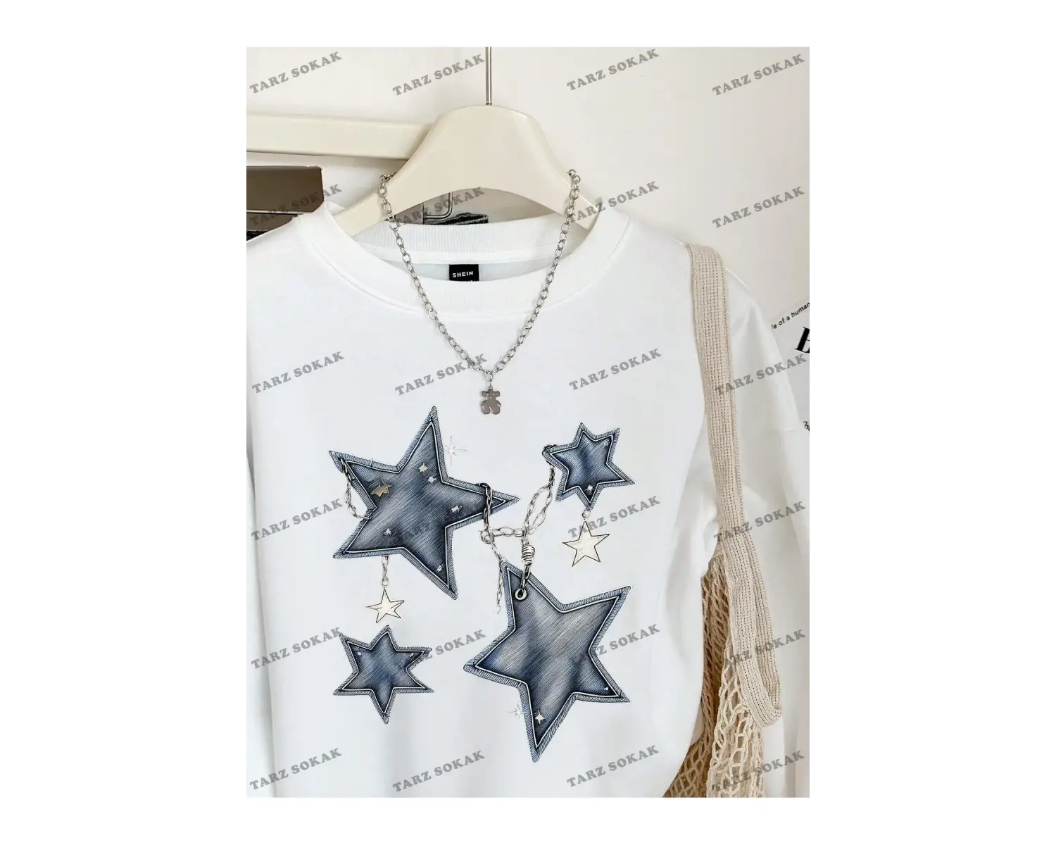 Y2K YENİ SEZON SSWEAT HARAJUKA KUROMİ RETRO KOD 16 Beyaz